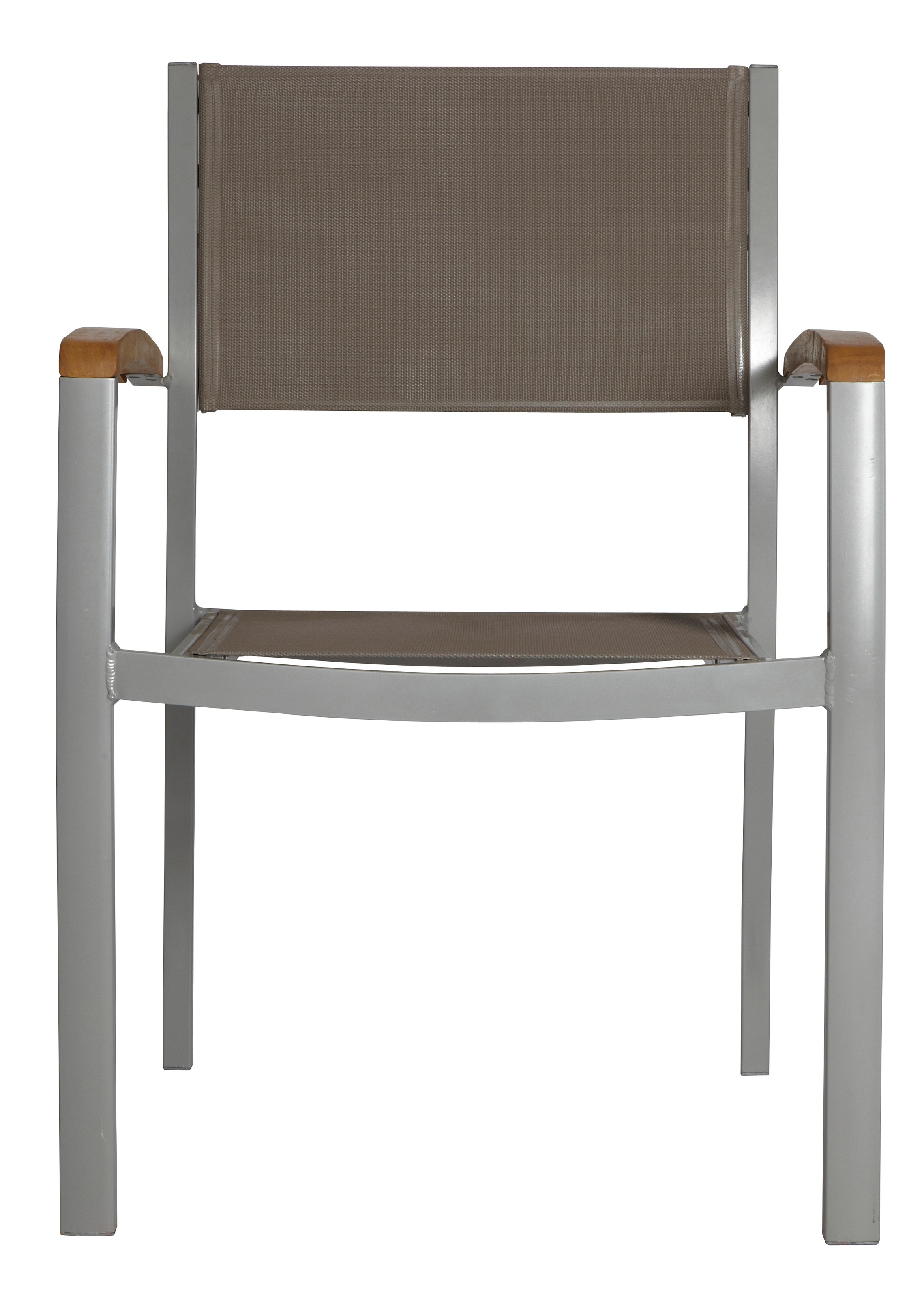 Gartenstuhl MERXX "Monaco", grau, B:59cm H:85cm T:56cm, Obermaterial: 100% Polyester, Stühle, Gartenstuhl, Armstützen aus Akazie, stapelbar 3