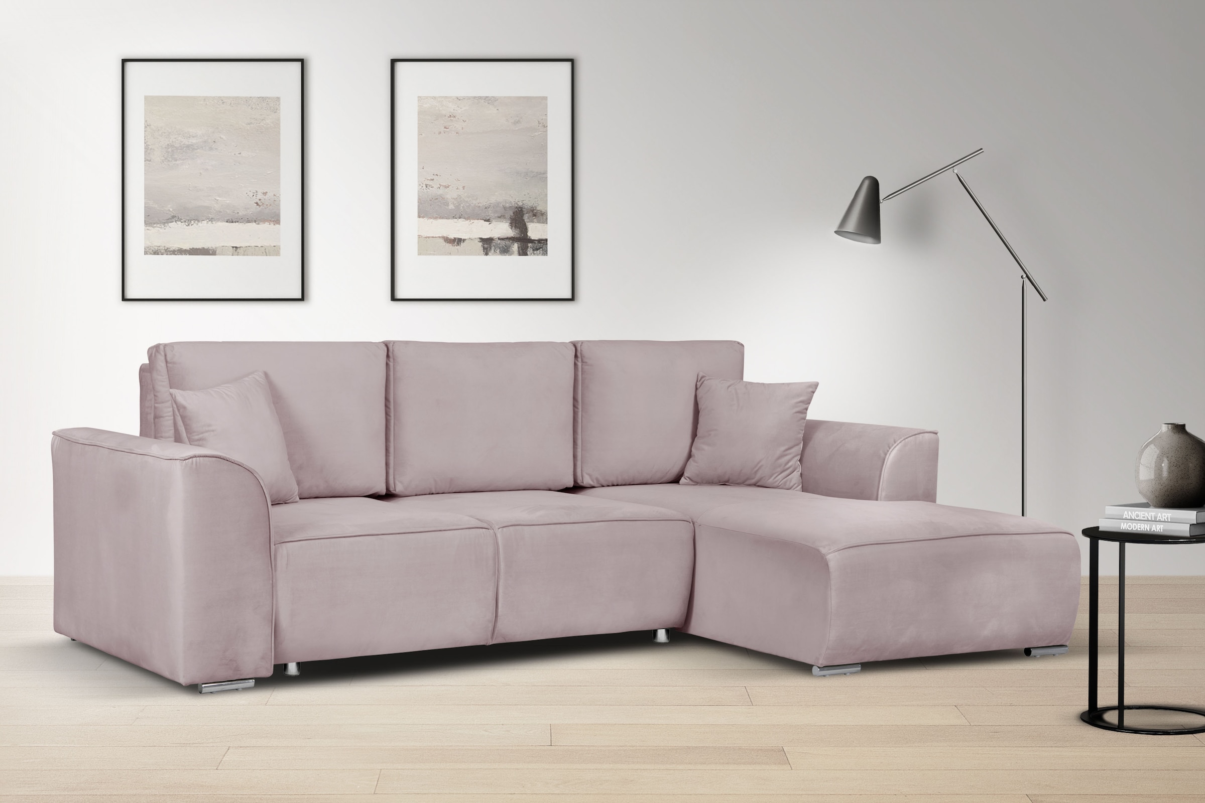 OTTO home Ecksofa "BEATRICE optionale Schlafsofa mit Bettkasten, B/T/H: 265 günstig online kaufen