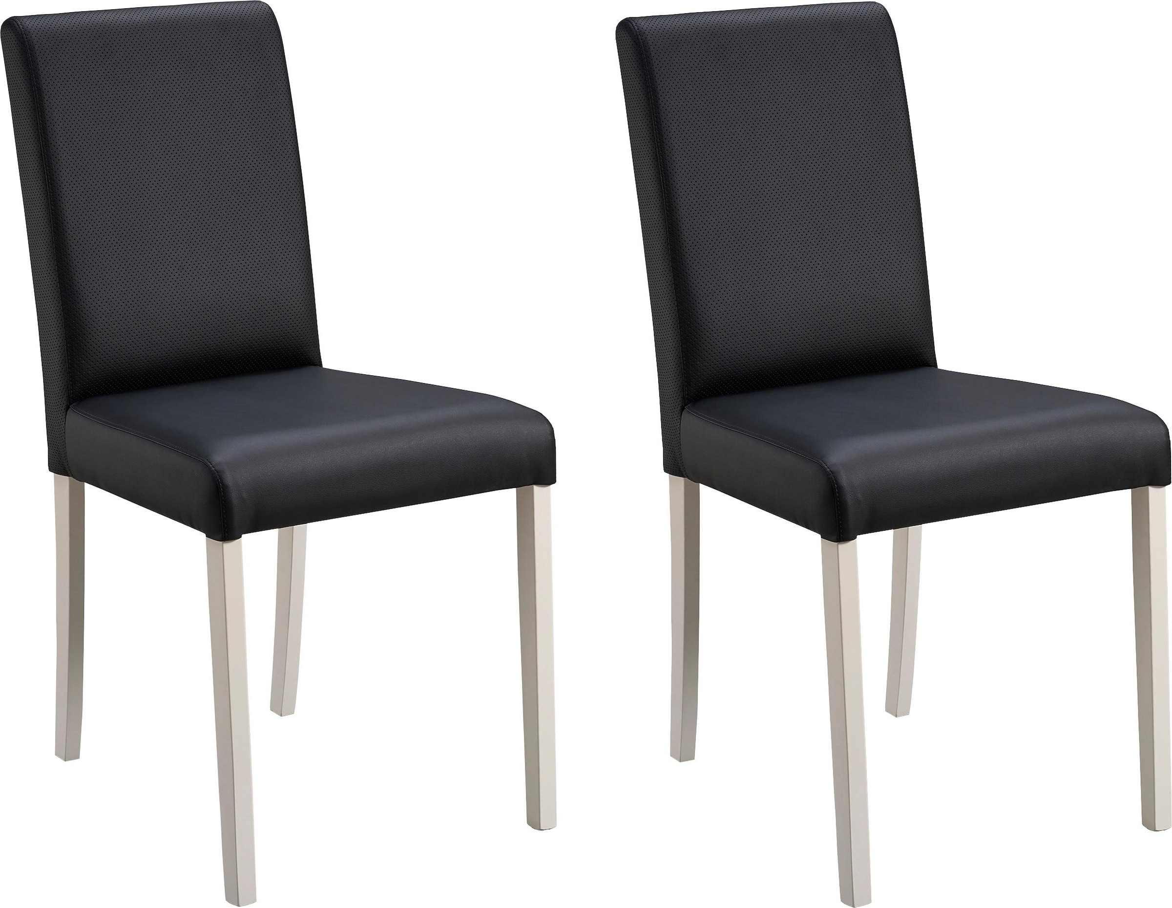 massivline&more 4-Fußstuhl "Sylt" (Set) 2 Stk. Kunstleder Gestell aus Massi günstig online kaufen