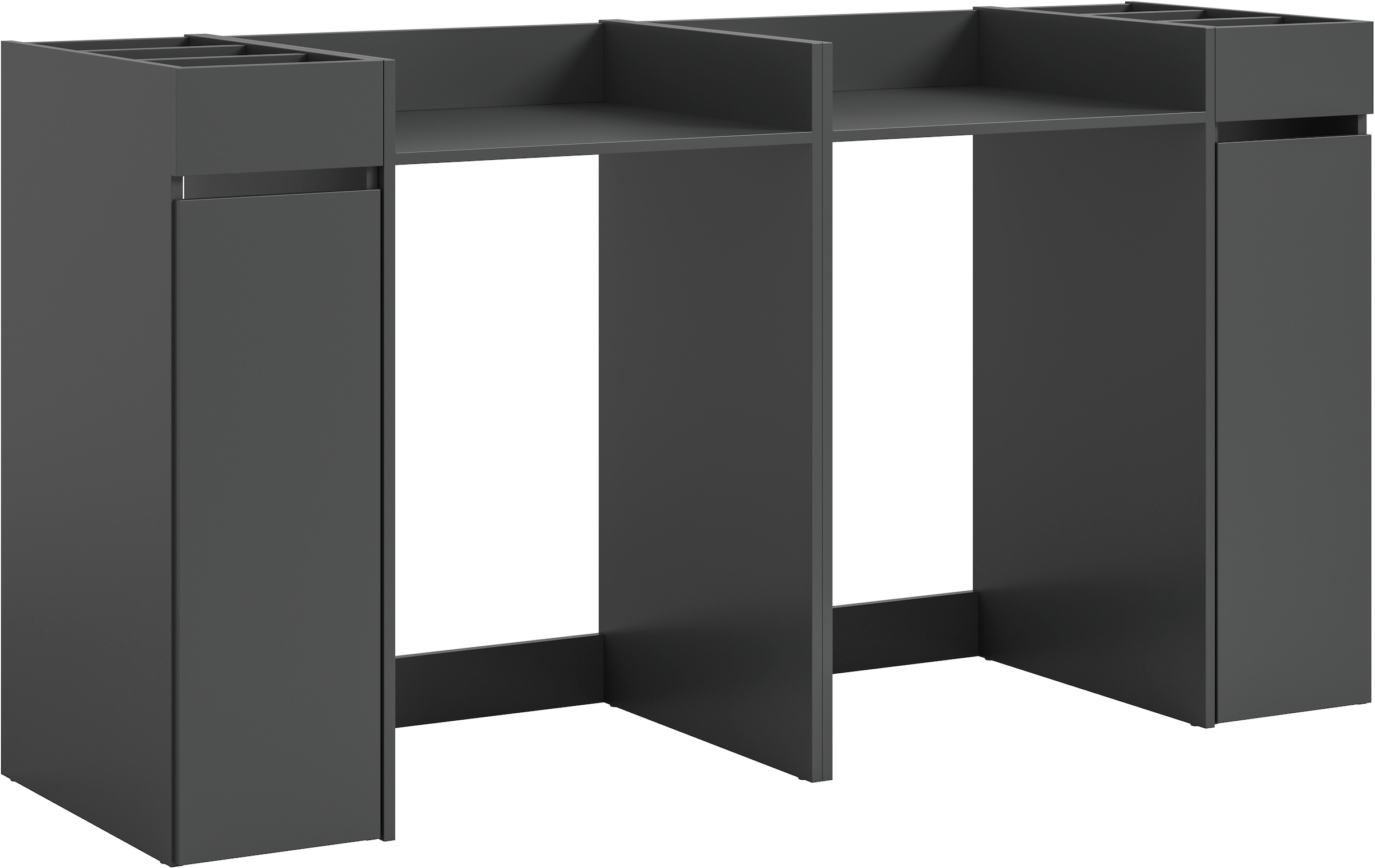 welltime Badmöbel-Set "FALAS, 4-teilig, Hauswirtschaftsraum Set, Breite 190 cm" Set, bestehend aus: 2x Waschmaschinenumbauschrank und 2x Standregal, 4 Stk. tlg.