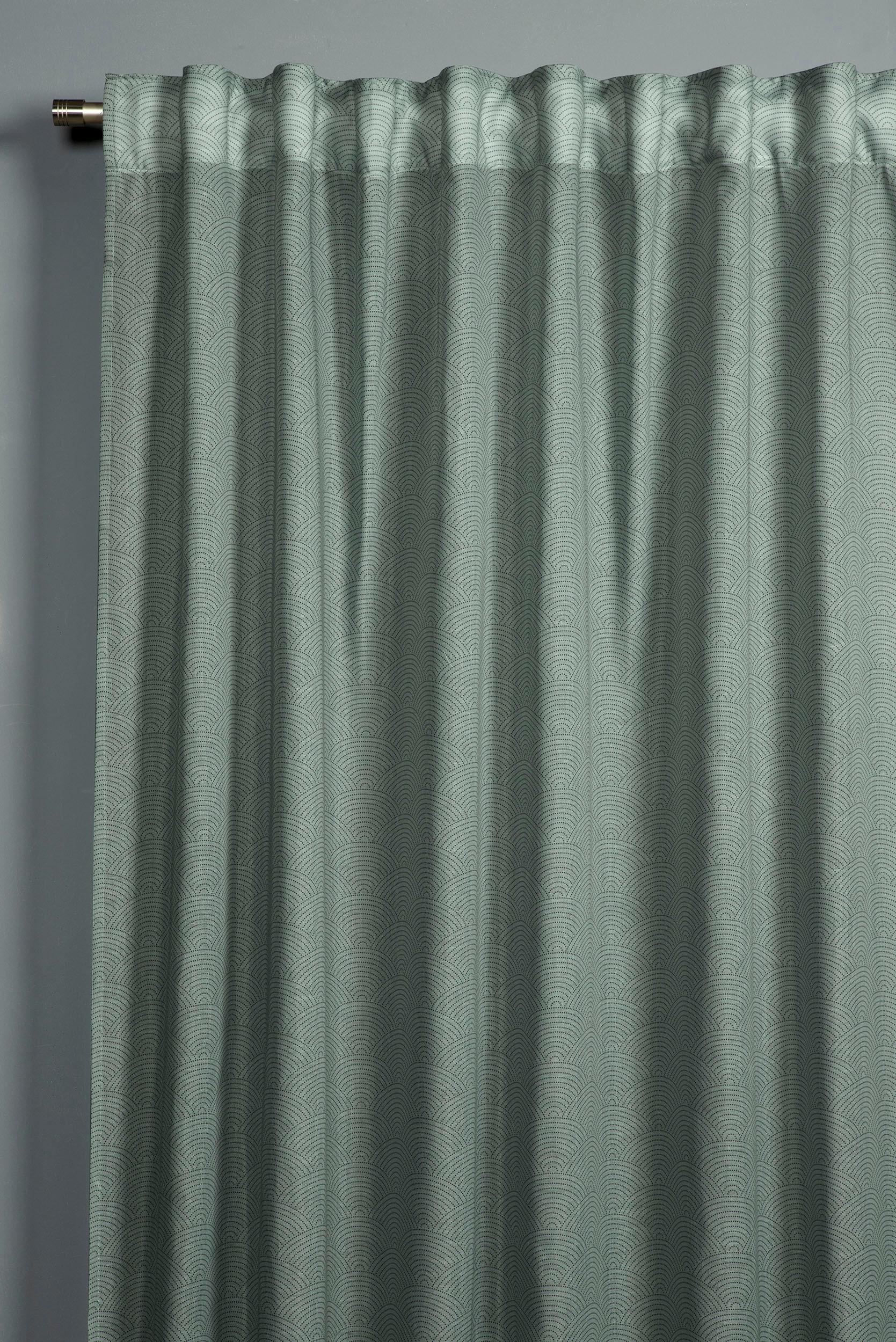 GARDINIA Gardine »GRS Schal Zen Silence mit Gardinenband«, (1 St.), blickdicht, Kunststoff, Stoff aus 50 % recyceltes Polyester