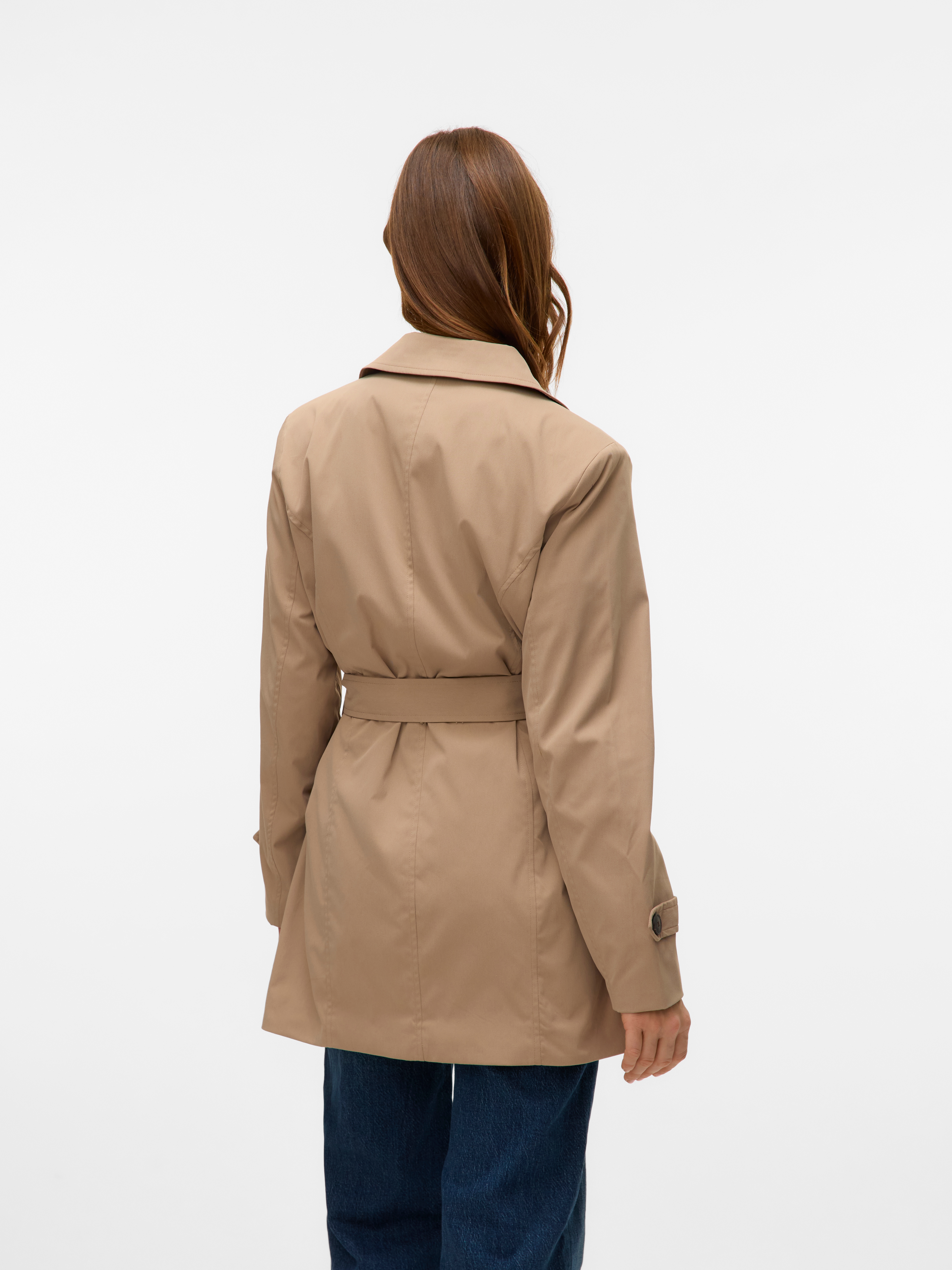Thumbnail - Vero Moda Trenchcoat "VMCHELSEA OLIVIA TRENCHCOAT NOOS" kurzer 2-Reiher mit abnehmbarem Bindegürtel