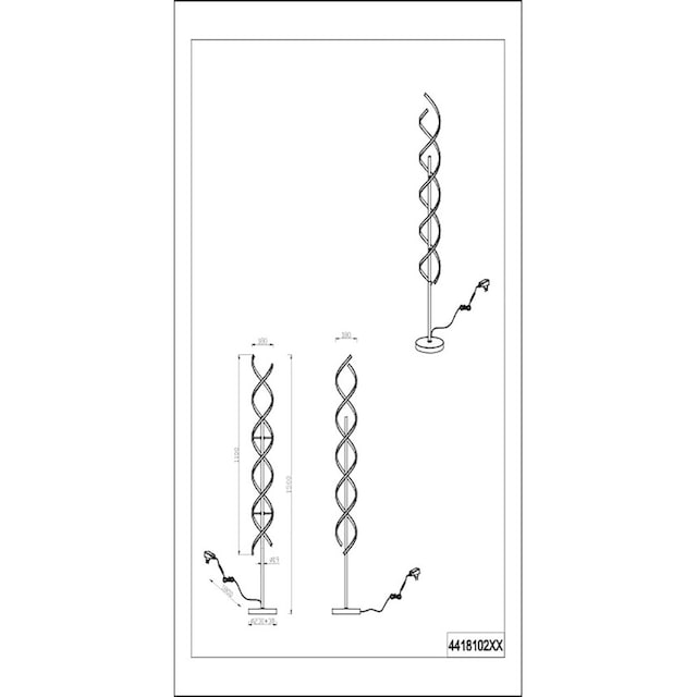 TRIO Leuchten LED Stehlampe »Sequence«, 1 flammig-flammig, Stehleuchte  dimmbar, Lichtfarbe einstellbar, Touch-Steuerung, Memory | BAUR