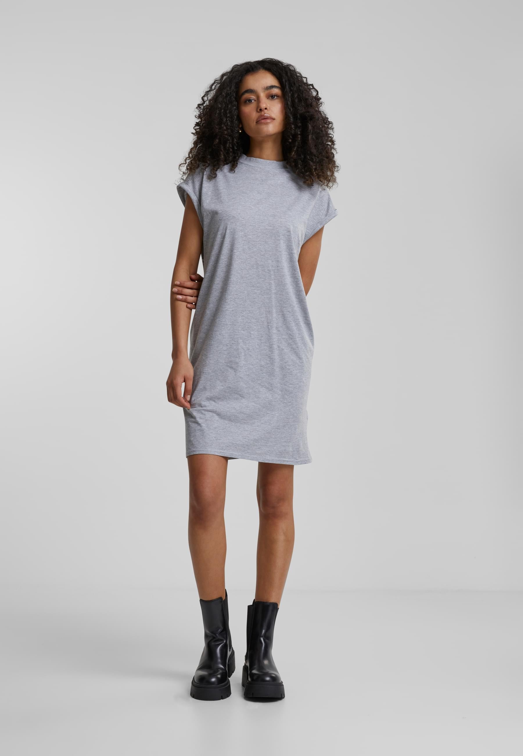 URBAN CLASSICS Shirtkleid »Urban Classics Damen Ladies Turtle Extended Shoulder Dress«, (1 tlg.)
