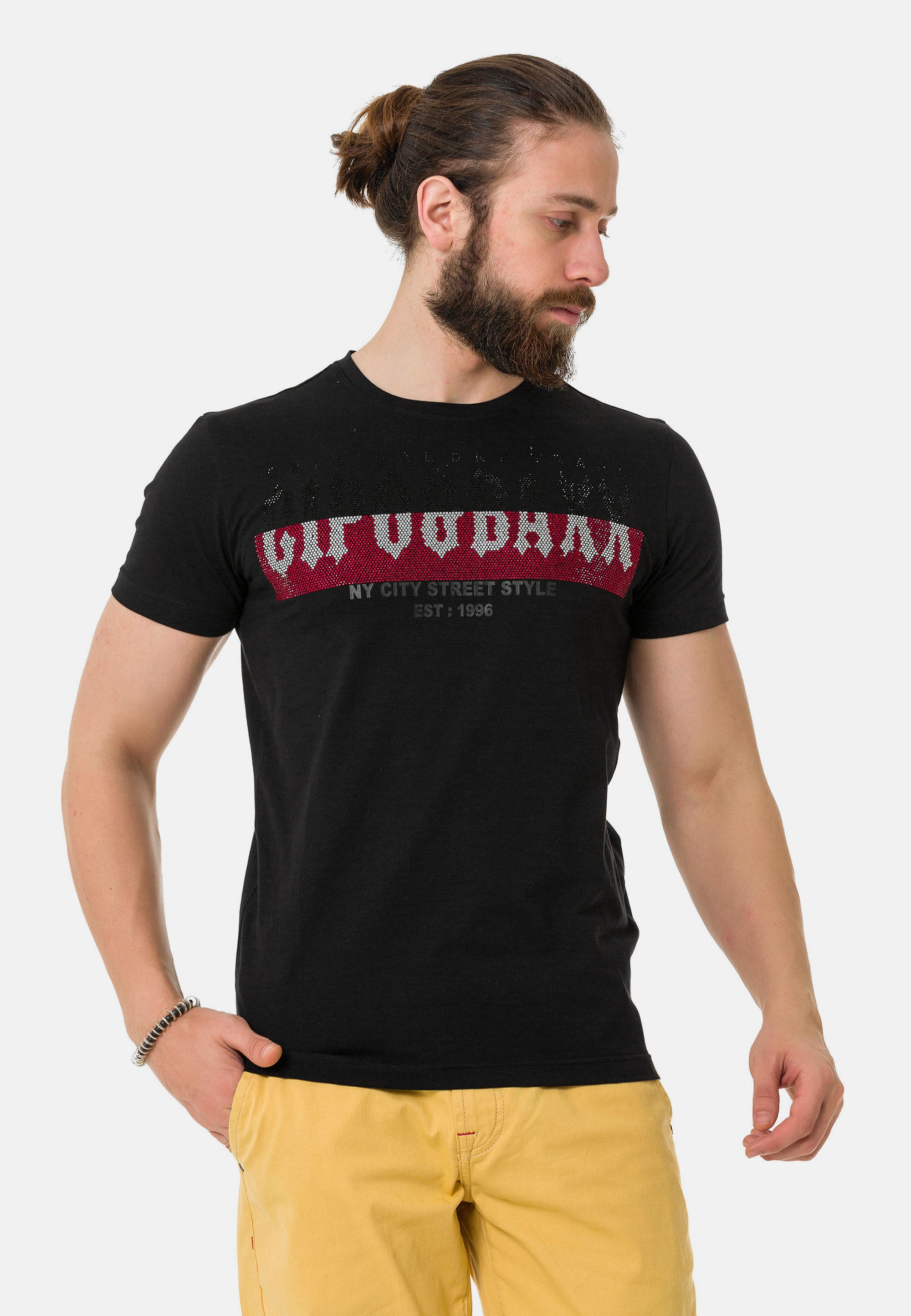 Cipo & Baxx T-Shirt »T-Shirt« mit markantem Print