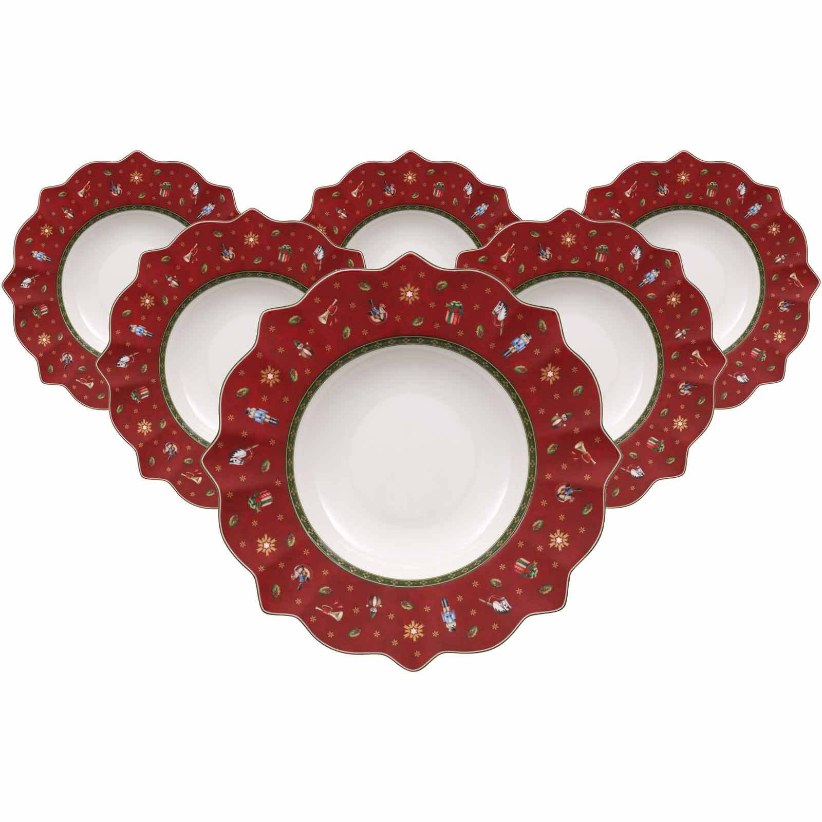 Villeroy & Boch Suppenteller "Suppenteller Toys Delight ø 26,4 cm 6er Set rot"