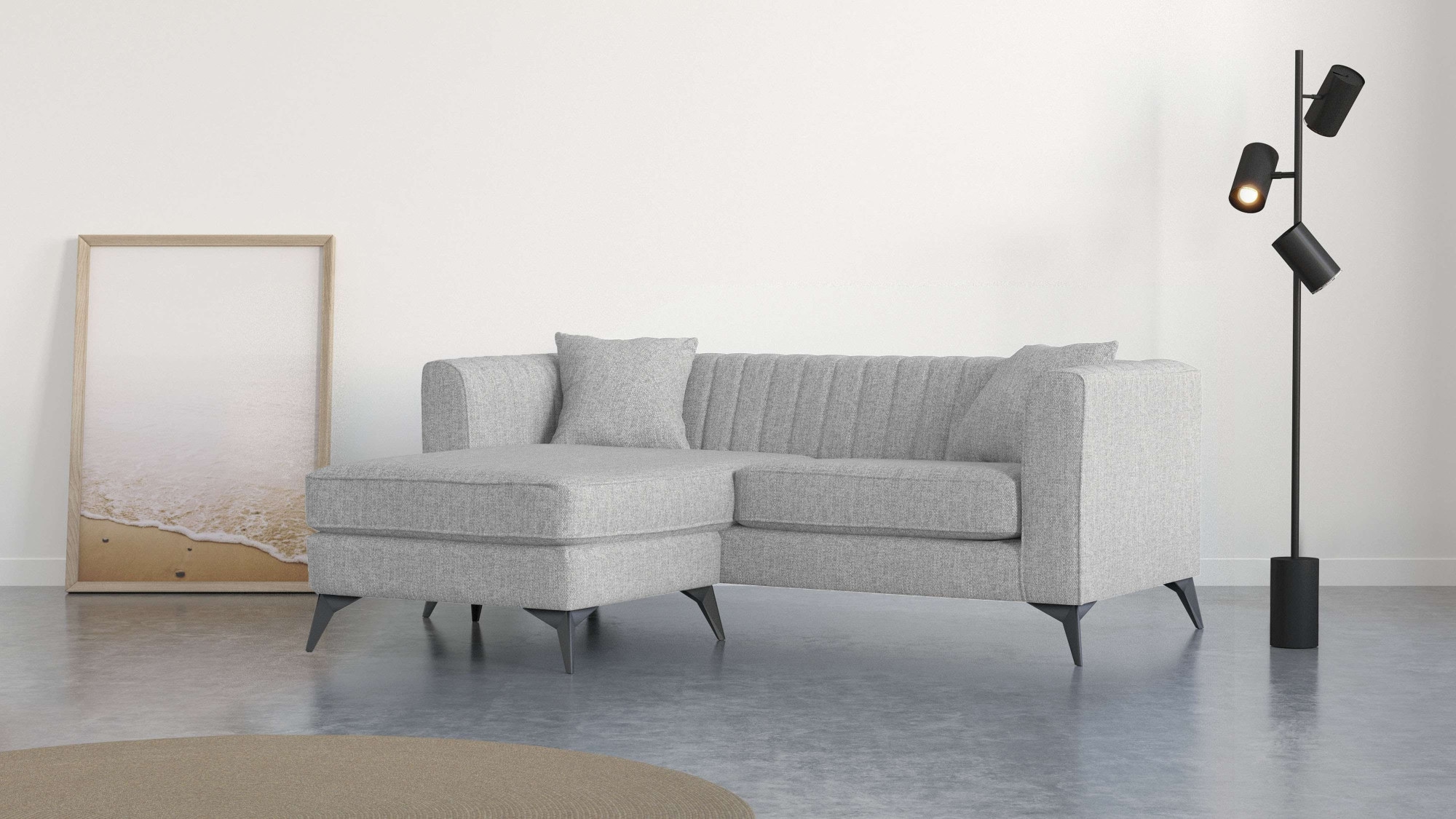 Places of Style Ecksofa "MATTHEW B/T/H: 201/162/74 cm, ideal für kleine Räu günstig online kaufen