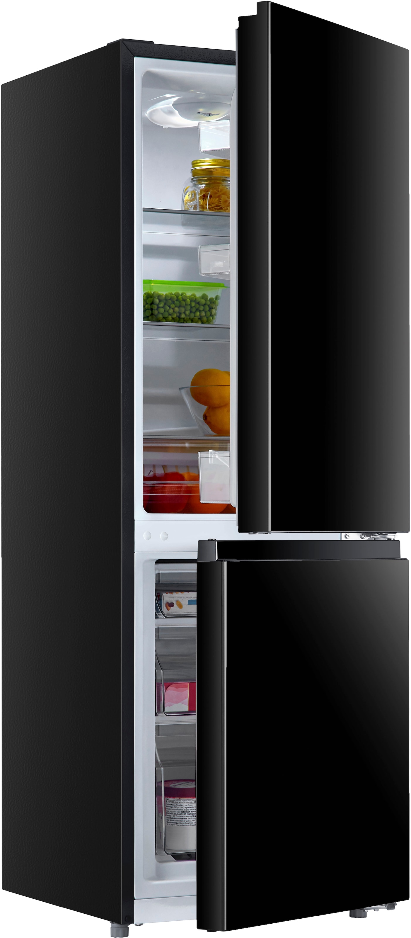 Hanseatic Kühl-/Gefrierkombination "HKGK14349BB" 143 cm hoch 49,5 cm breit günstig online kaufen