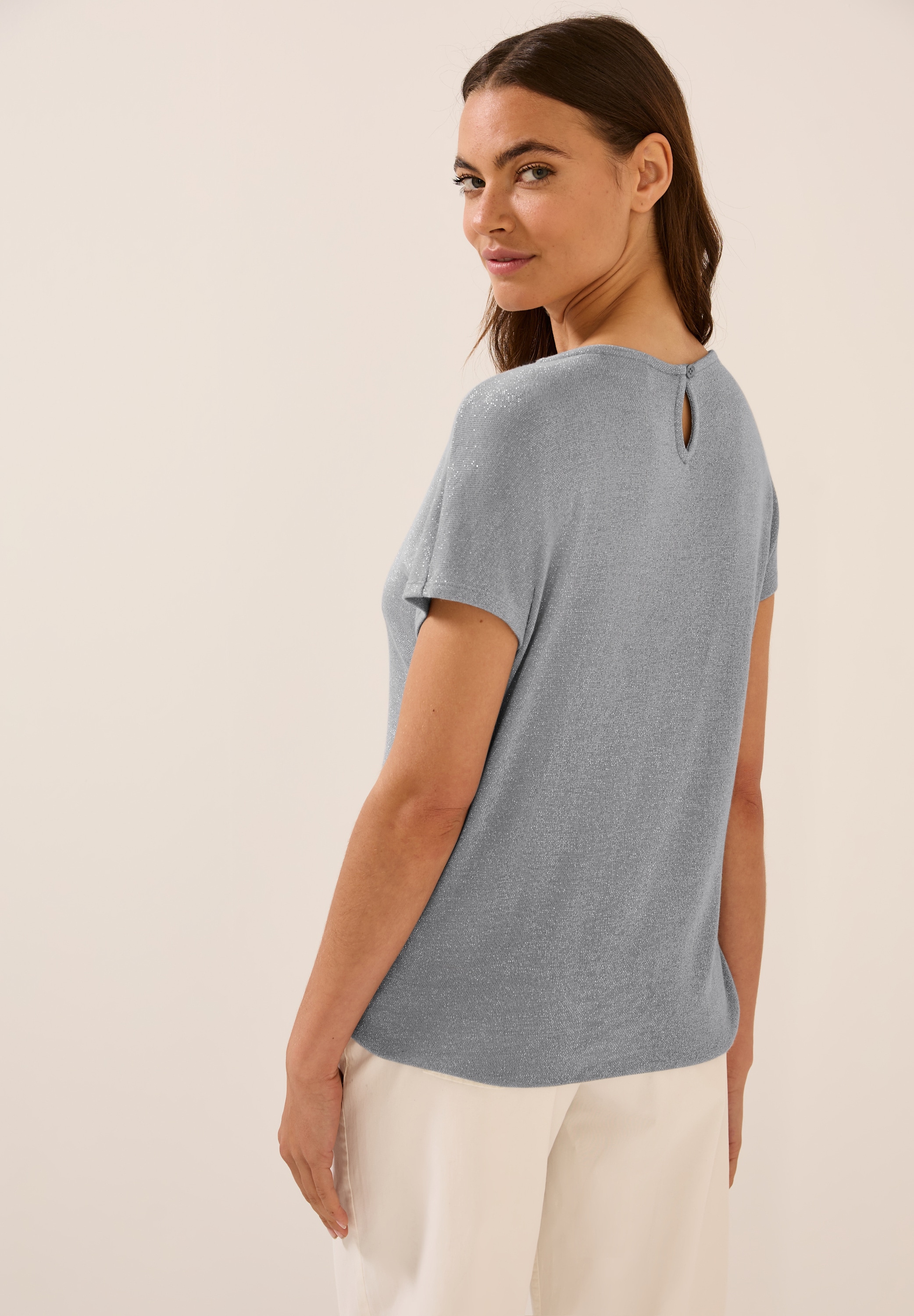 Cecil Print-Shirt, mit Schlitz im Nacken