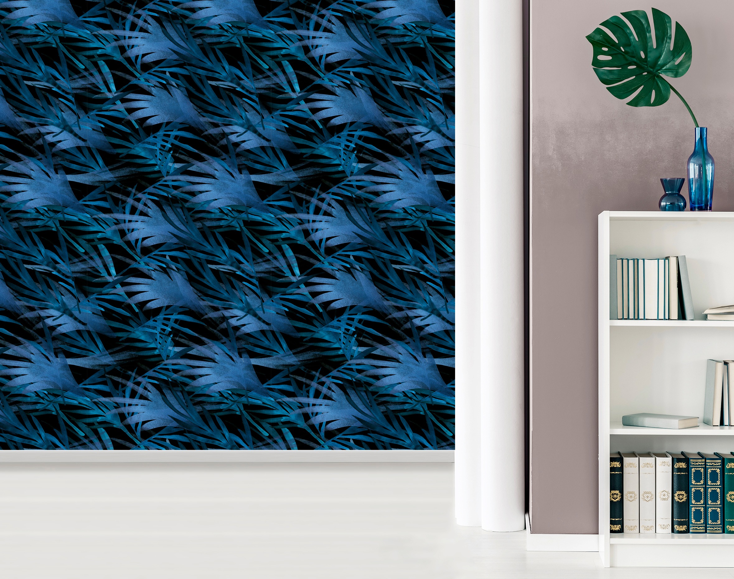 queence Vinyltapete »Isabella«, bedruckt-Motiv-botanisch-floral-gemustert-natürlich, 90x250cm, selbstklebend, kinderleichte Anbringung, Sticker