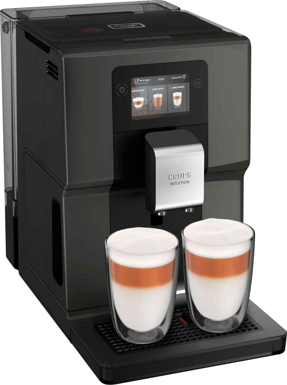Krups Kaffeevollautomat "EA872B Intuition Preference", 3,5"-Farb-Touchscreen, intuitive farbige Lichtanzeigen