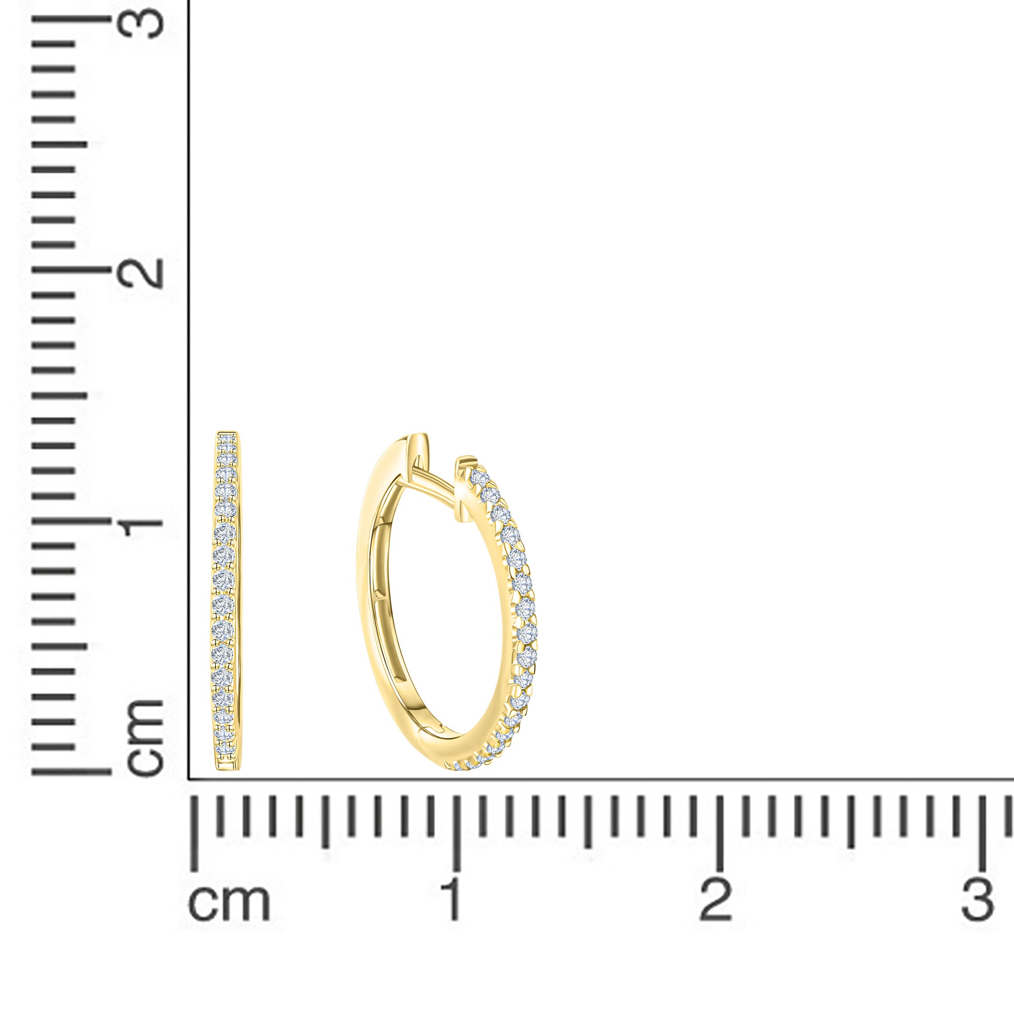Vivance Paar Creolen »585/- Gelbgold Zirkonia«