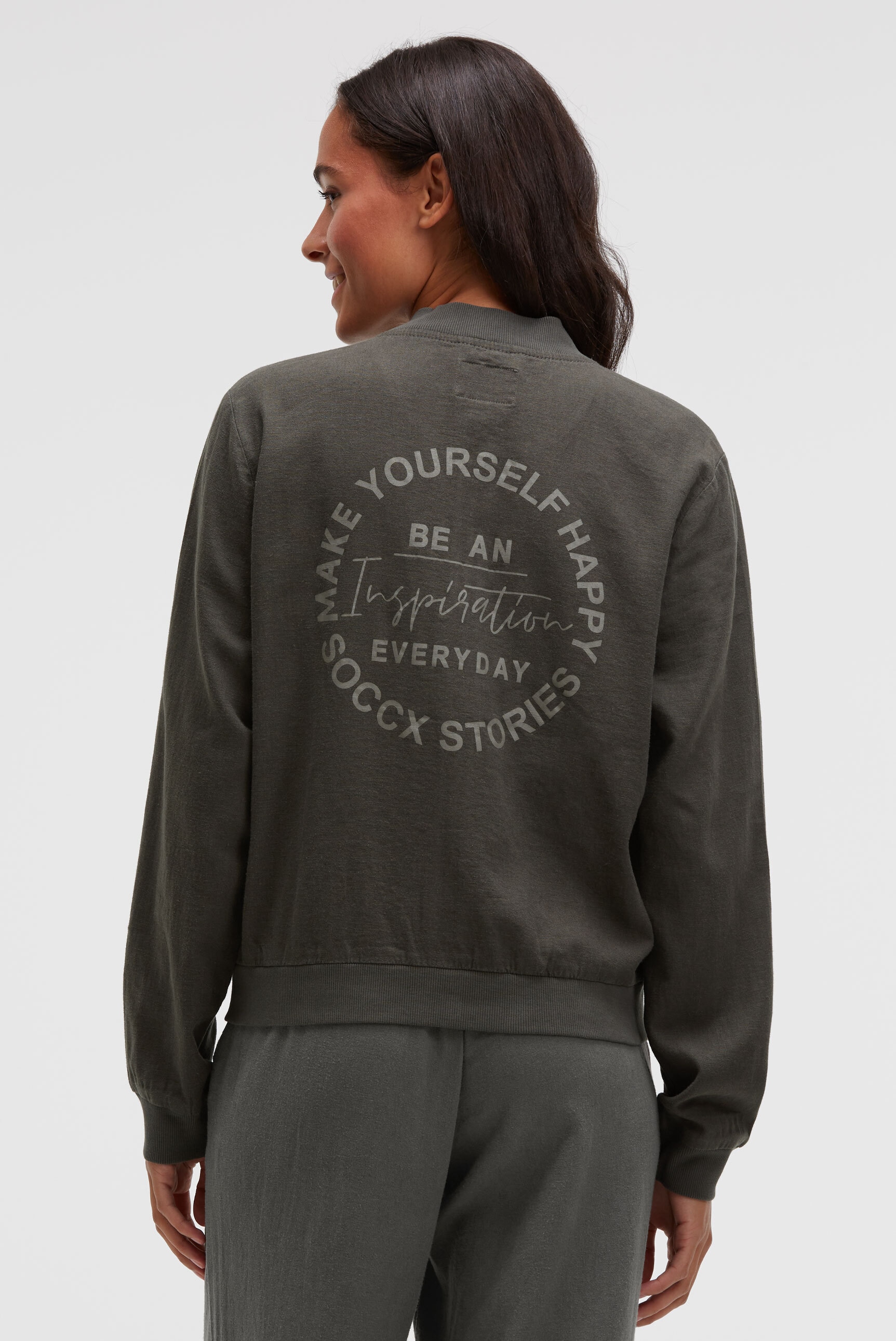 SOCCX Blouson ohne Kapuze mit Rippbündchen im Ärmel