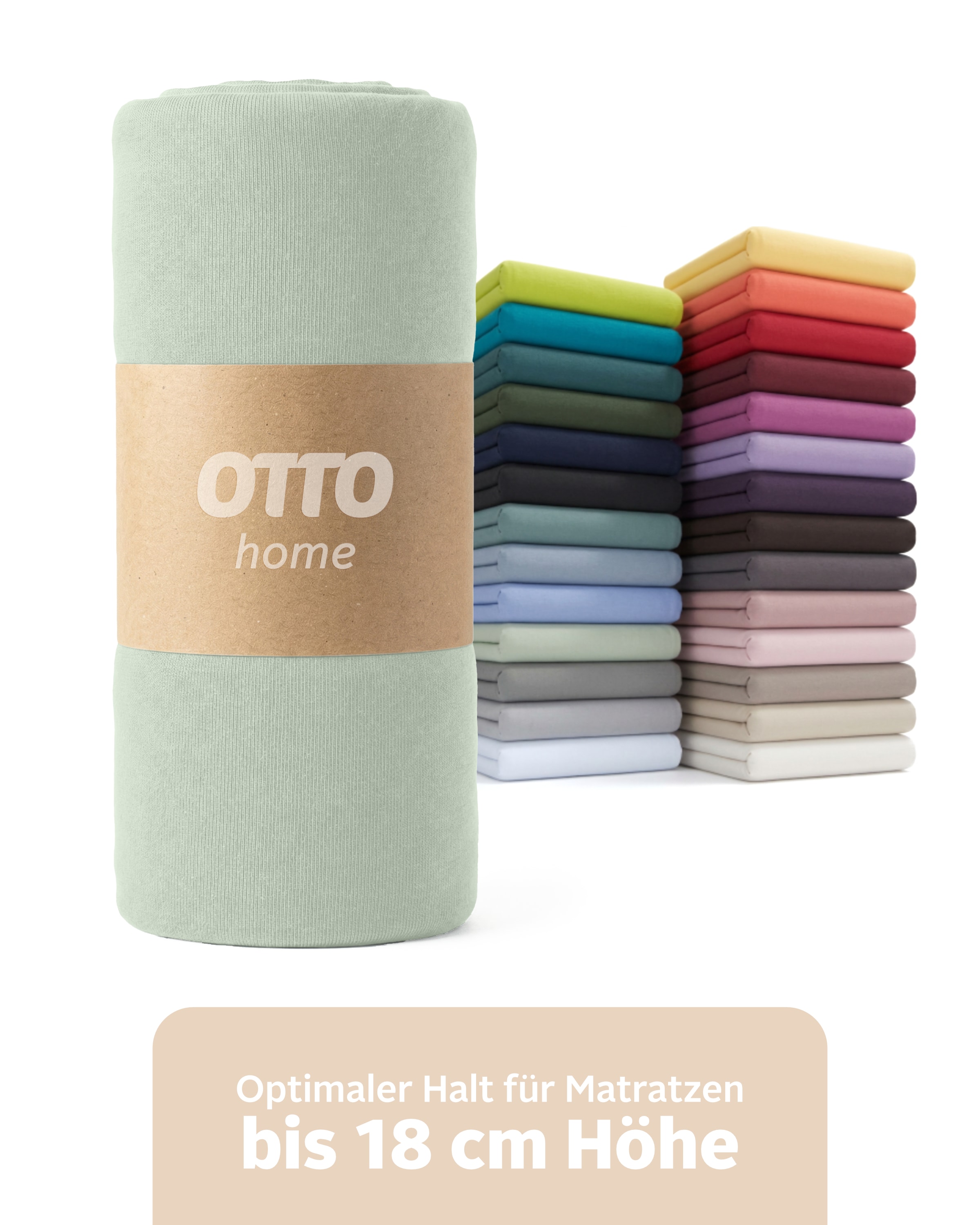 OTTO home "PHYSALIS in BASIC und PREMIUM Qualität, 100% Baumwolle" für Matratzen bis 18 cm Höhe, Bettlaken, Spannbetttuch, pflegeleicht