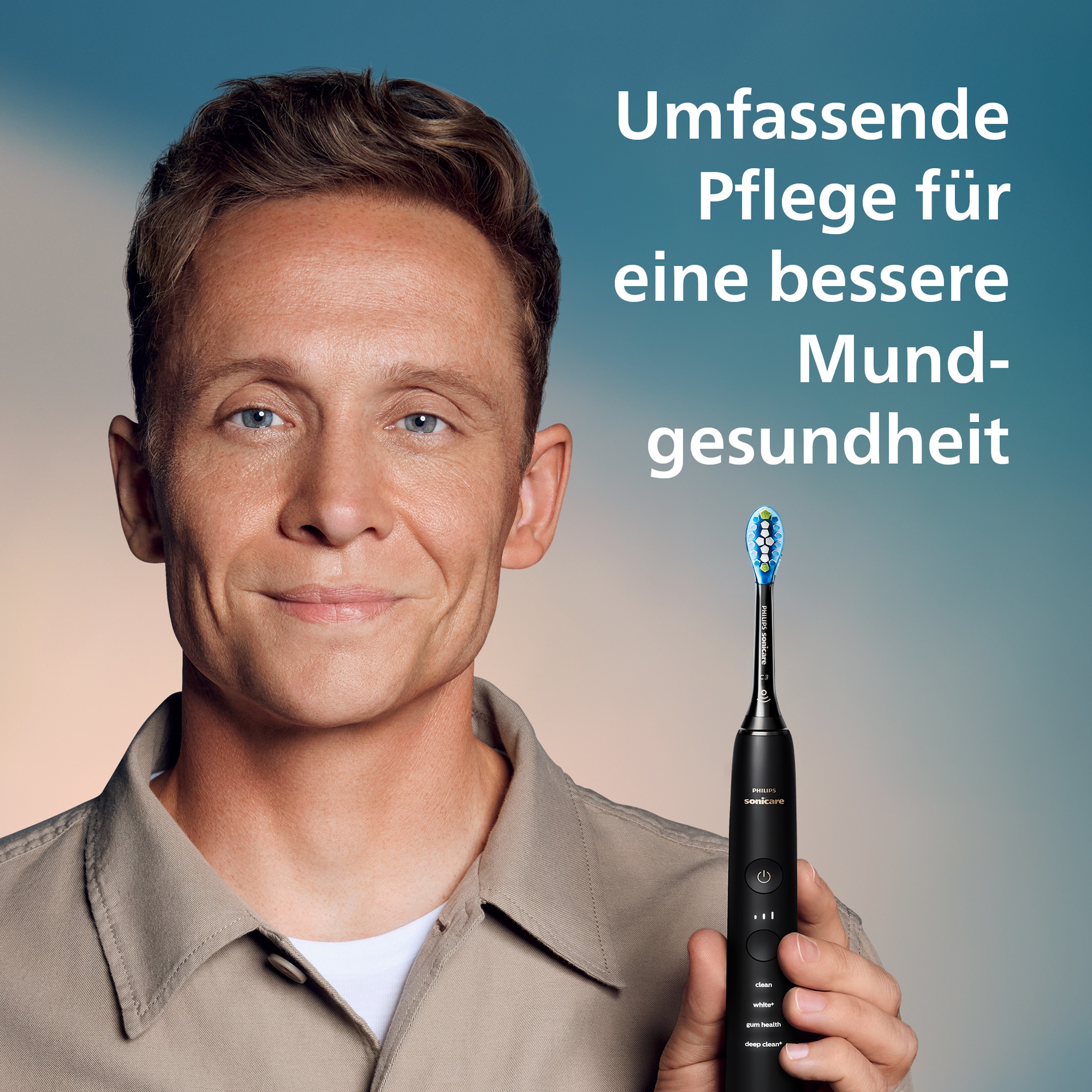 Philips Sonicare Elektrische Zahnbürste »DiamondClean 9000 HX9914« 2 Stk. Aufsteckbürsten DiamondClean Premium Schallzahnbürste, Doppelpack inkl. Ladeglas