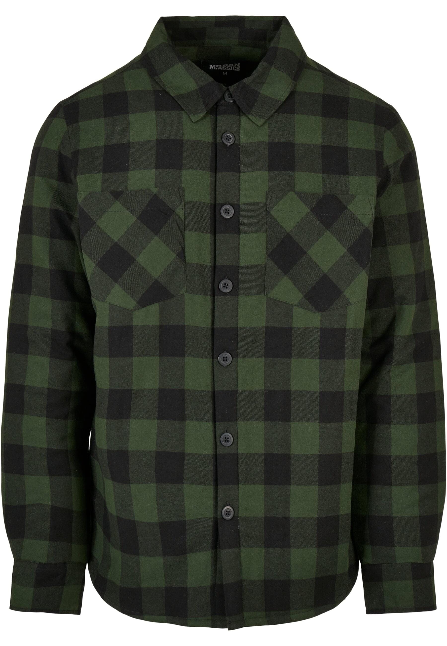 URBAN CLASSICS Langarmhemd »Urban Classics Herren Padded Check Flannel Shirt«, (1 tlg.)