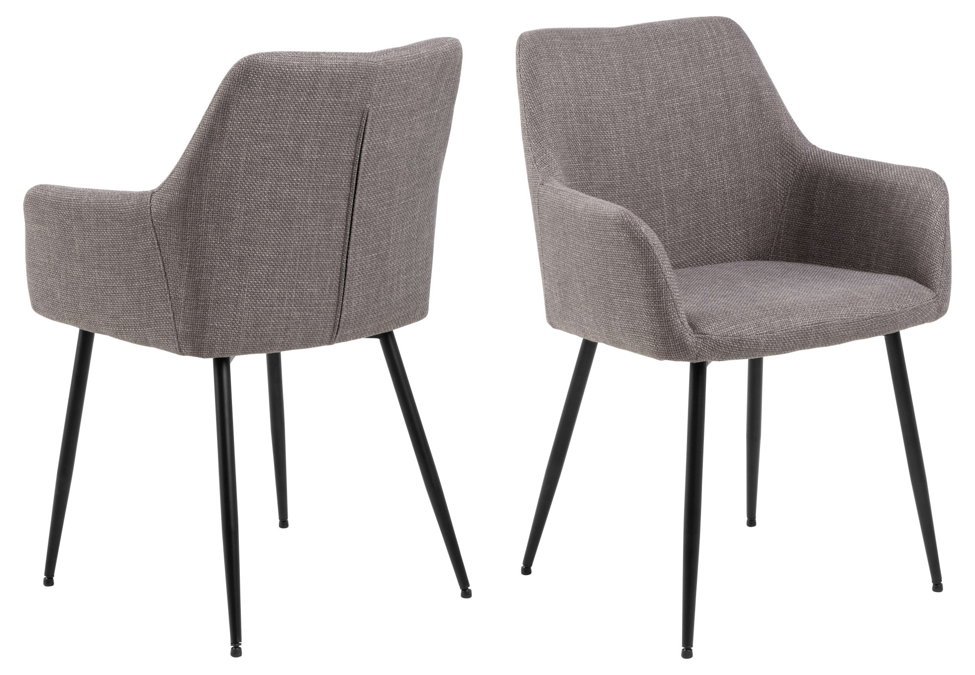 ACTONA GROUP Esszimmerstuhl "Lizzy Armlehnstuhl" () Stoff, schwarze Stahlbe günstig online kaufen