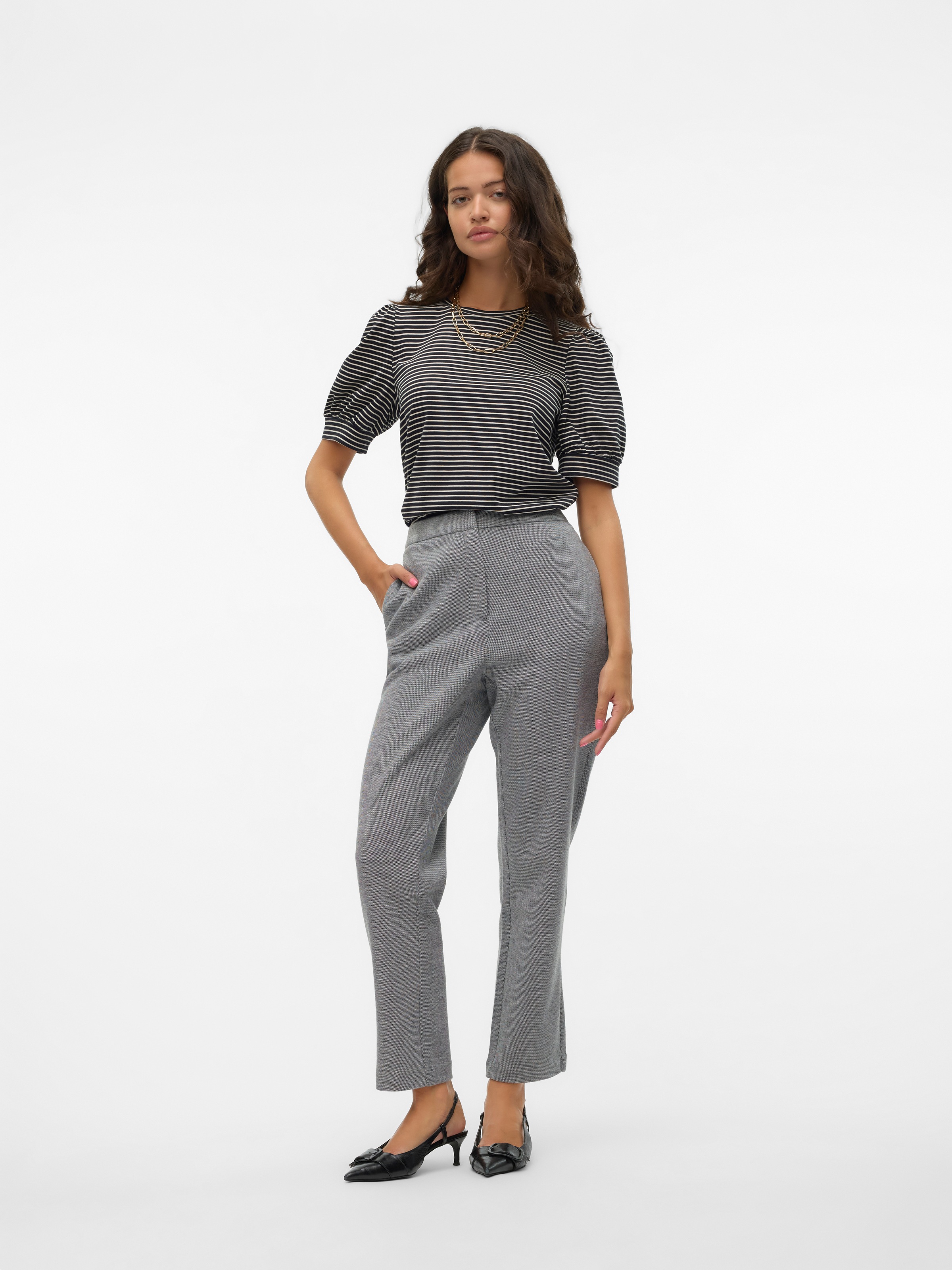 Vero Moda Jerseyhose »VMJULIA NW ANKEL PANTS JRS NOOS«