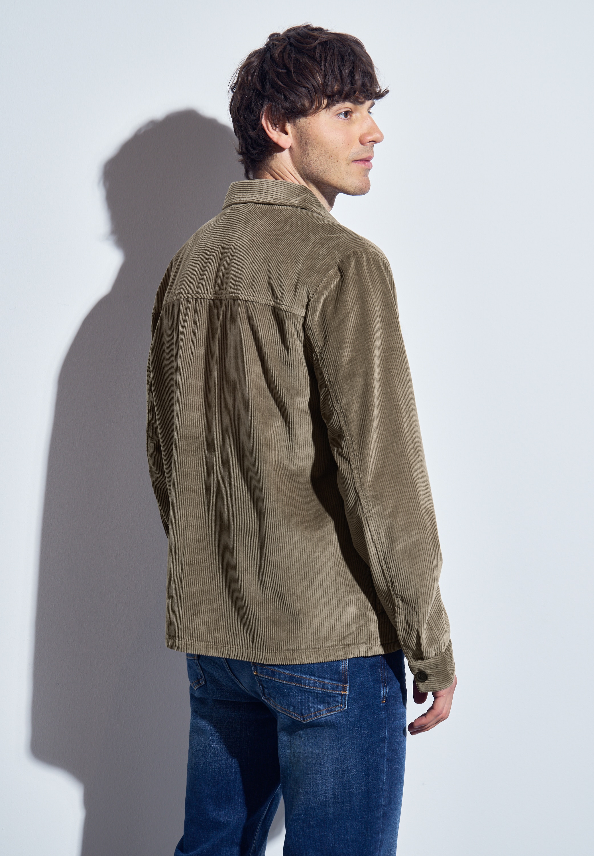 STREET ONE MEN Outdoorjacke, ohne Kapuze, aus reiner Baumwolle