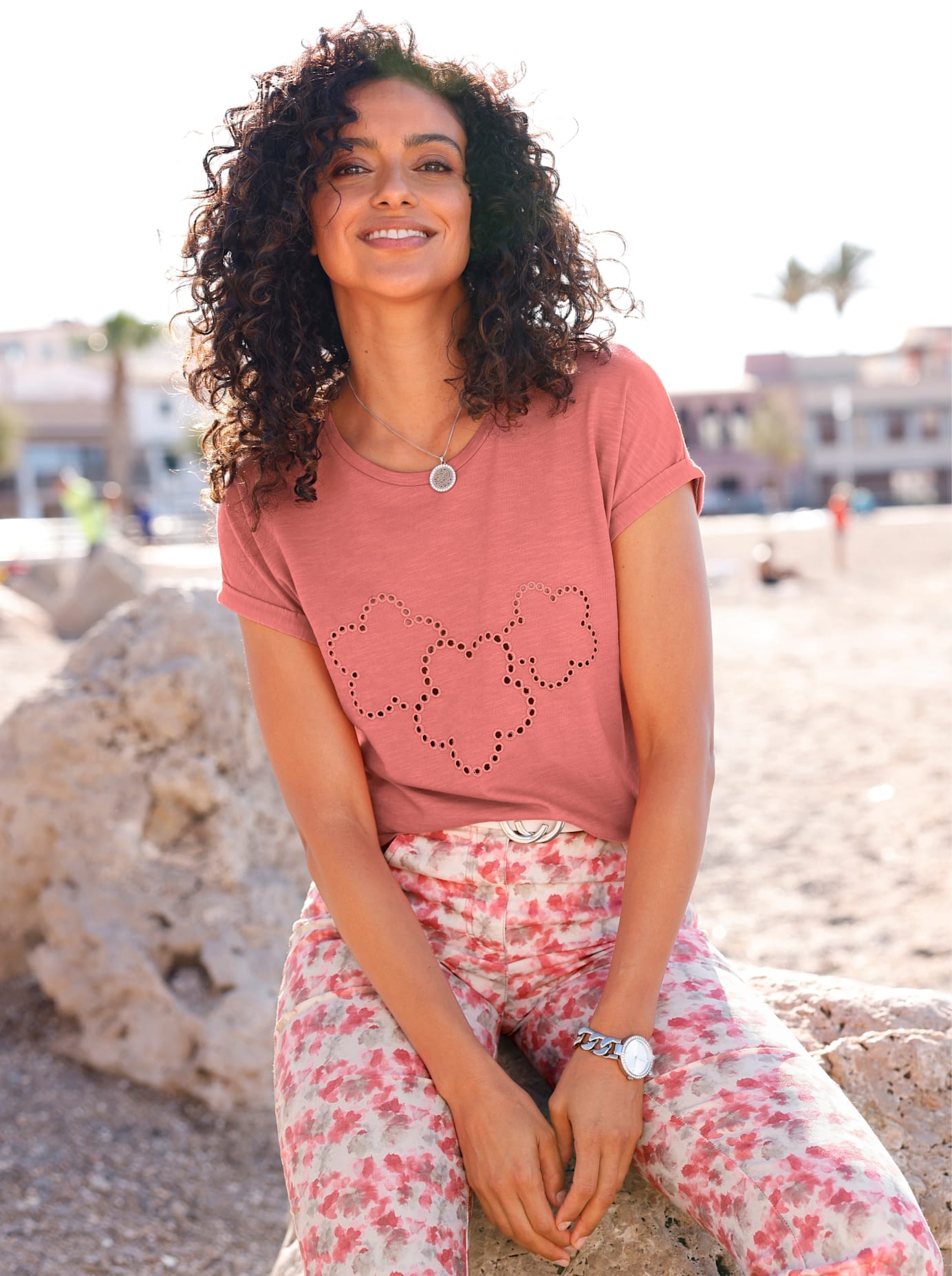 Inspirationen Rundhalsshirt "Rundhals-Shirt" 1 Stk. günstig online kaufen