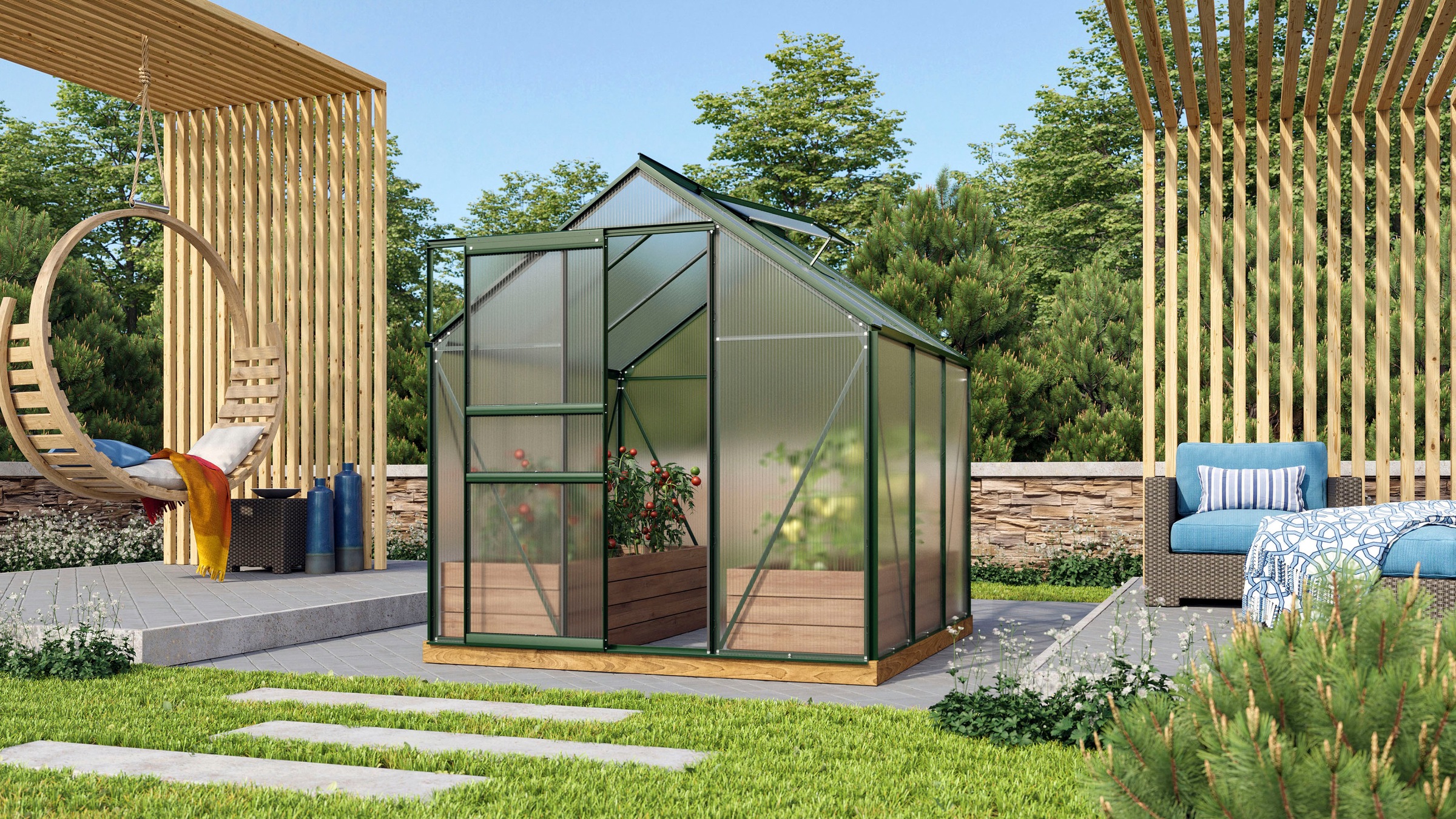 Vitavia Gewächshaus "Venus 3800" Alu-Profile, 4 mm Hohlkammerplatten günstig online kaufen