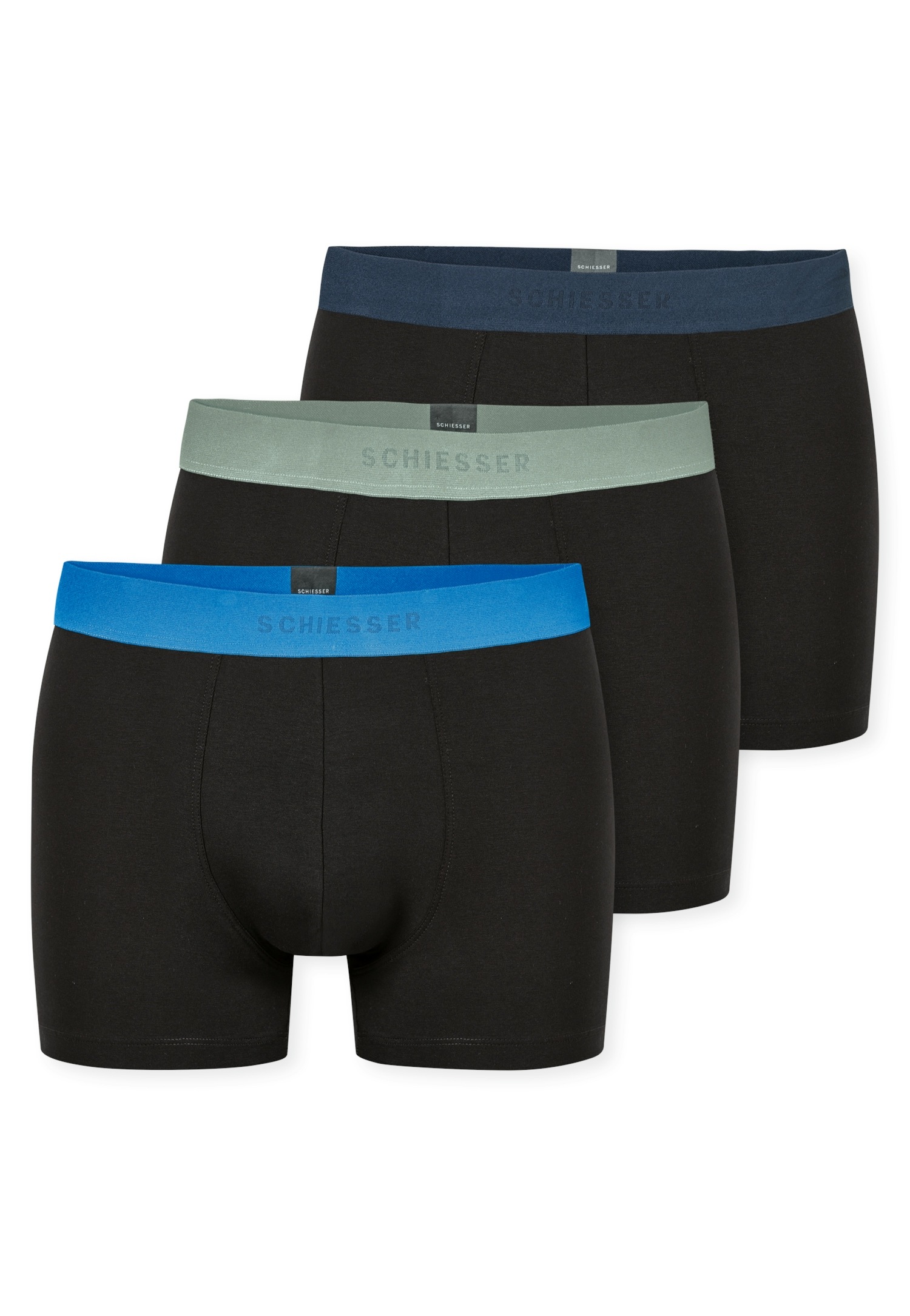 Schiesser Boxershorts "95/5 Multipacks" 3er Pack, mit farblich abgesetztem, günstig online kaufen