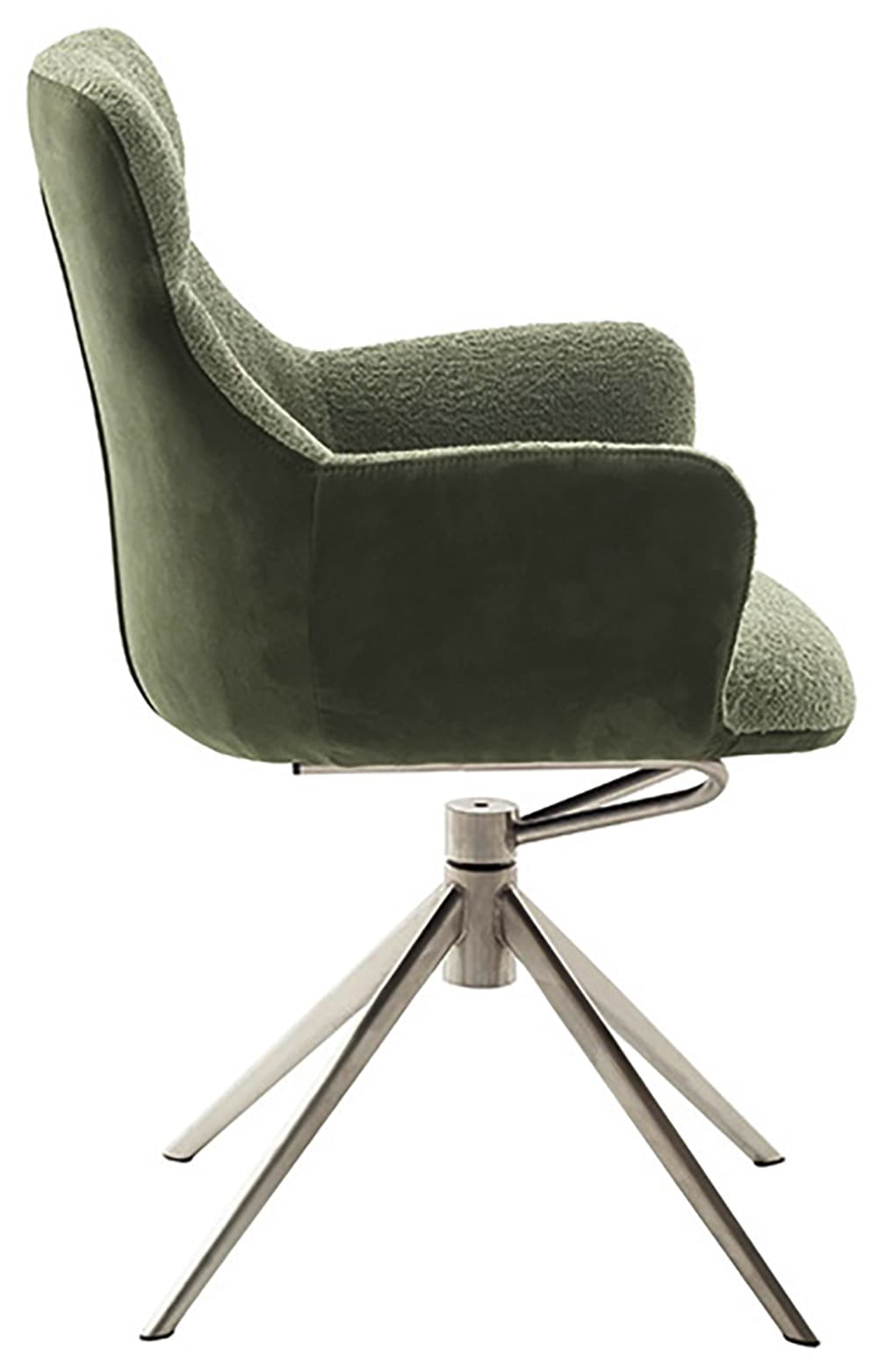 MCA furniture Esszimmerstuhl, Feingewebe, (2er-Set), drehbar 360°, Dreh- & Schwingfunktion, Sitzhöhe ca. 50 cm