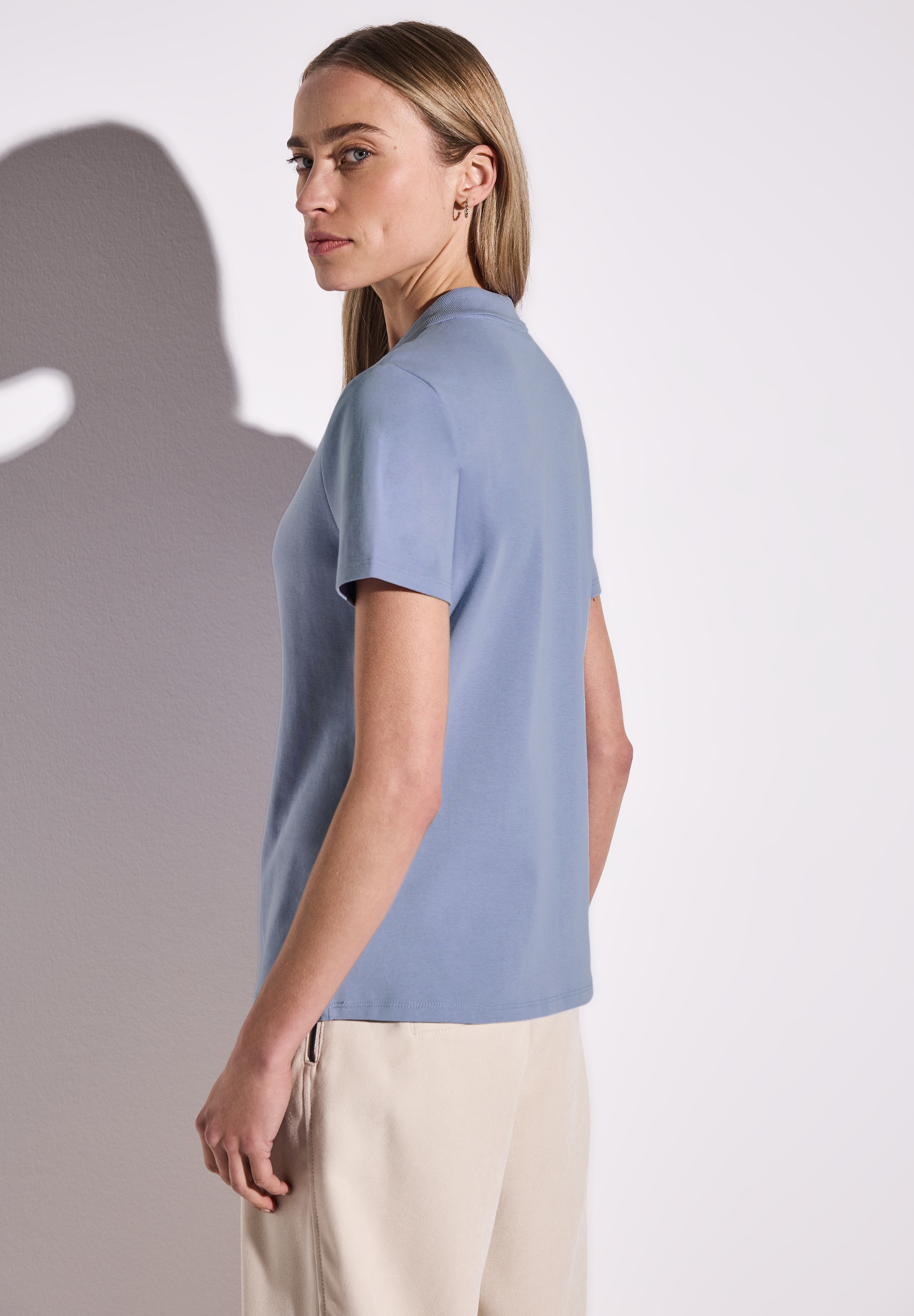 STREET ONE Poloshirt, aus Baumwolle mit Stretchante