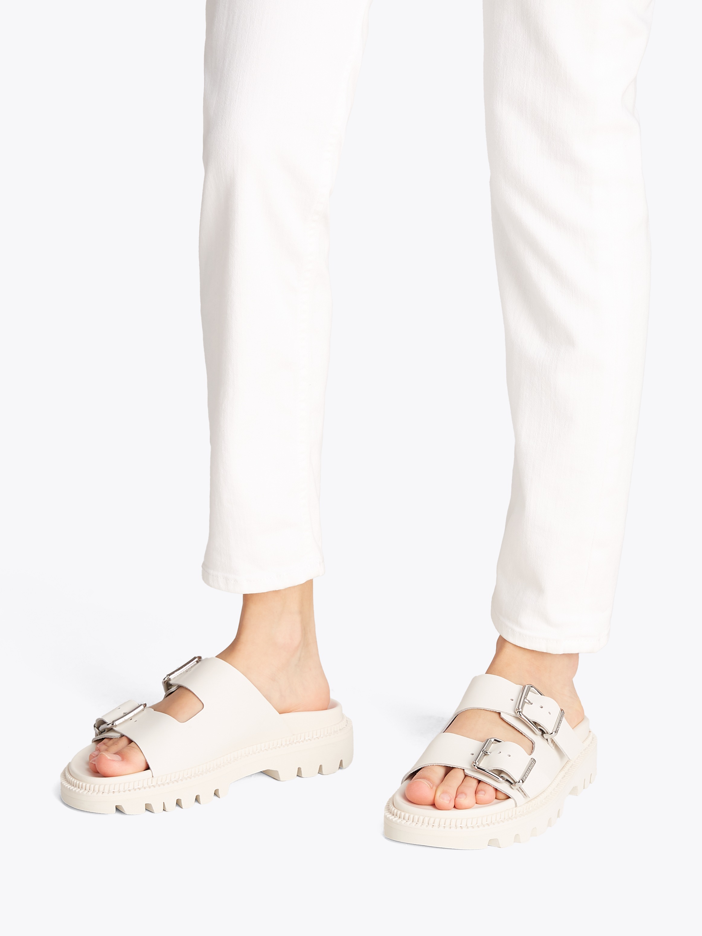 Tommy Jeans Pantolette »TJW DOUBLE STRAP SANDAL«, Plateau, Sommerschuh, Schlüpfschuh mit zwei verstellbaren Schnallen