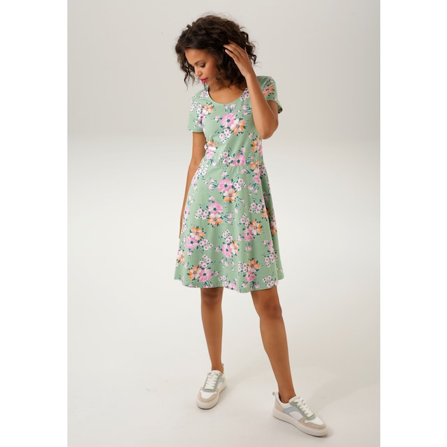 Aniston CASUAL Sommerkleid, mit romantischem Blumendruck - NEUE KOLLEKTION  online bestellen | BAUR