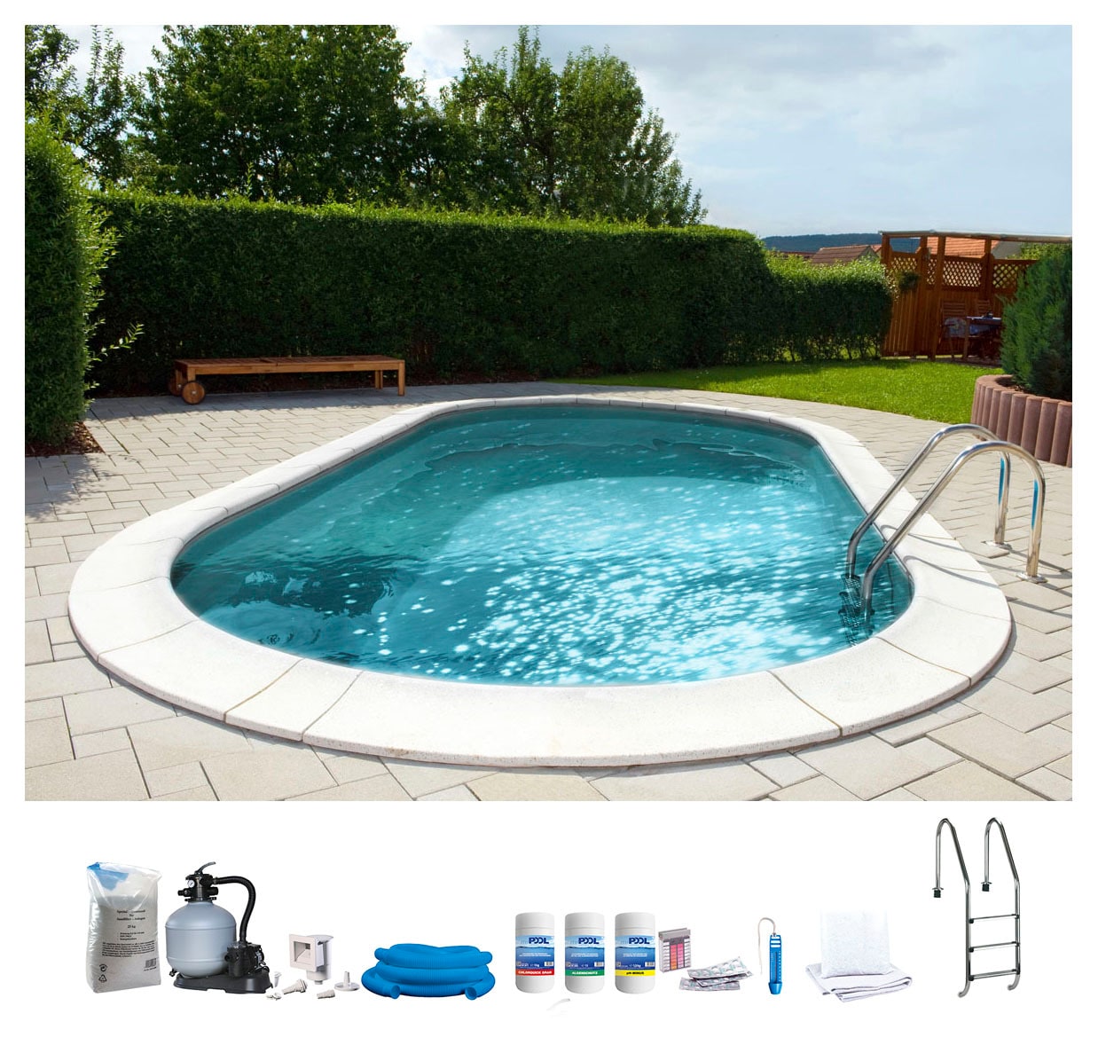 MyPool Ovalpool (7 tlg.) BxLxH: 400 x 800 x 1...