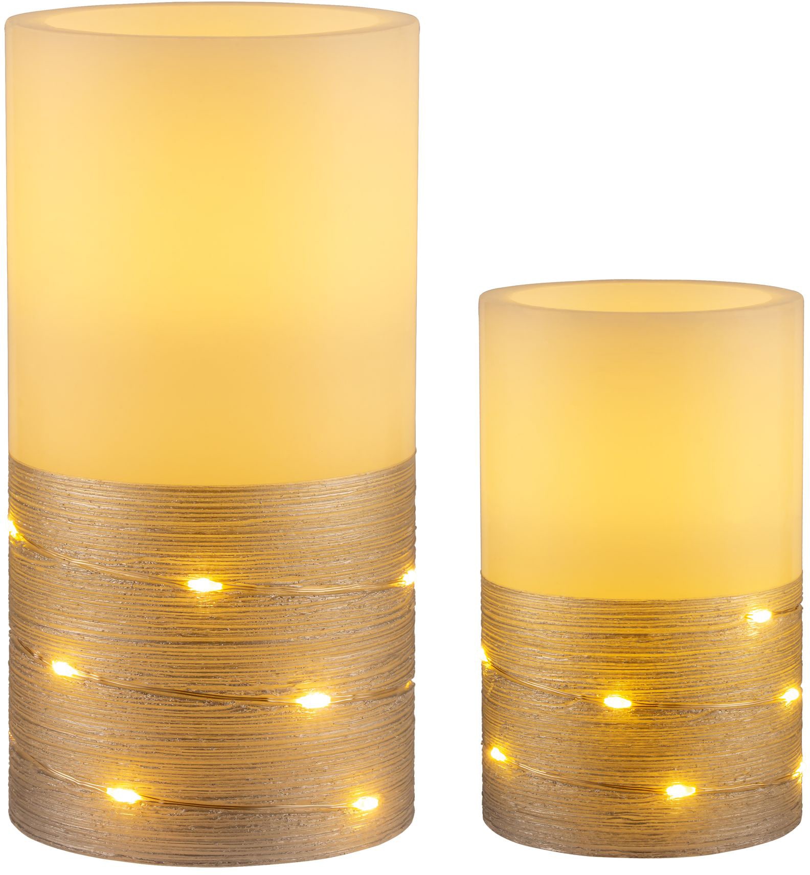 Pauleen LED-Kerze »Fairy Lights«, Wachskerze, Timer, Weiss/Silberfb. kaufen  | BAUR