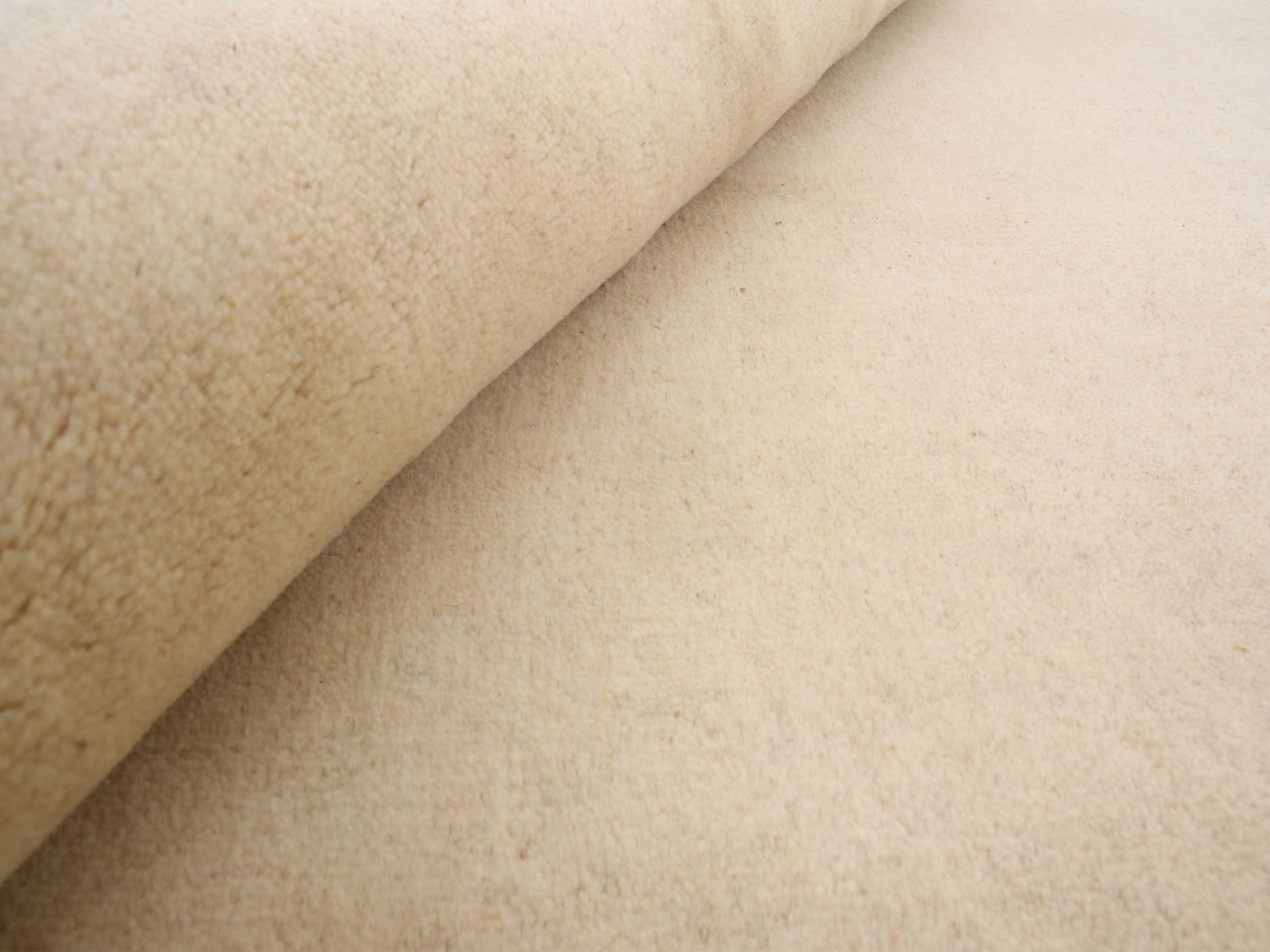 CARPETFINE Gabbeh-Uni Quadratischer Teppich Weiß 200x200cm 3