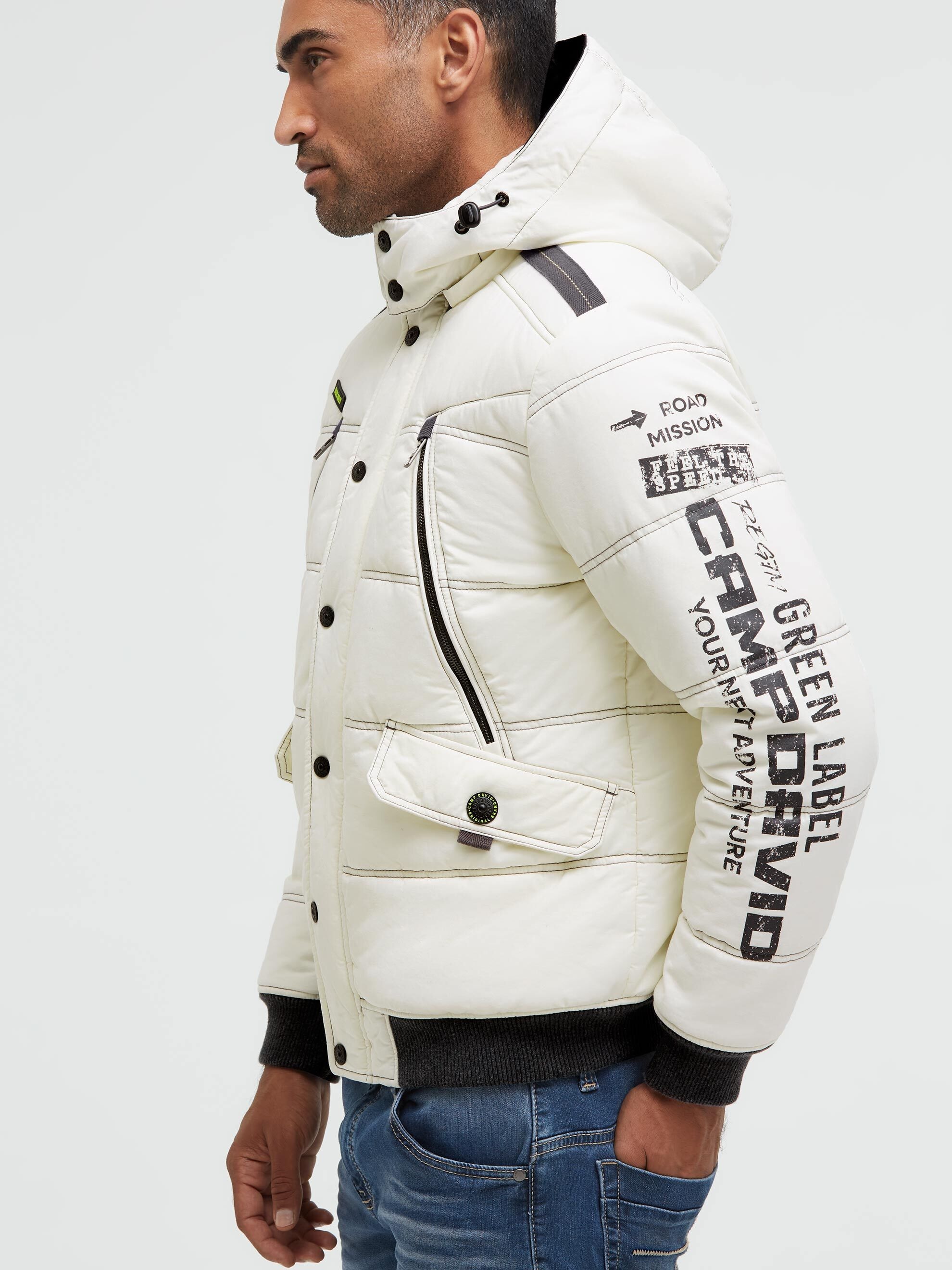 CAMP DAVID Winterjacke mit Kapuze mit Brusttaschen