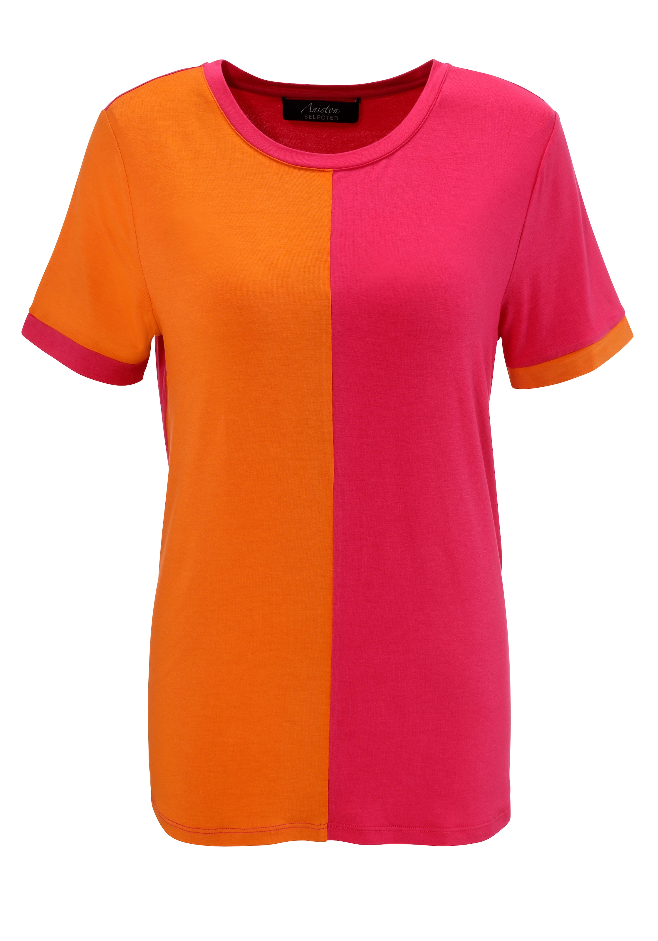 Aniston SELECTED T-Shirt, mit trend- und farbstarken Colorblock - NEUE KOLLEKTION