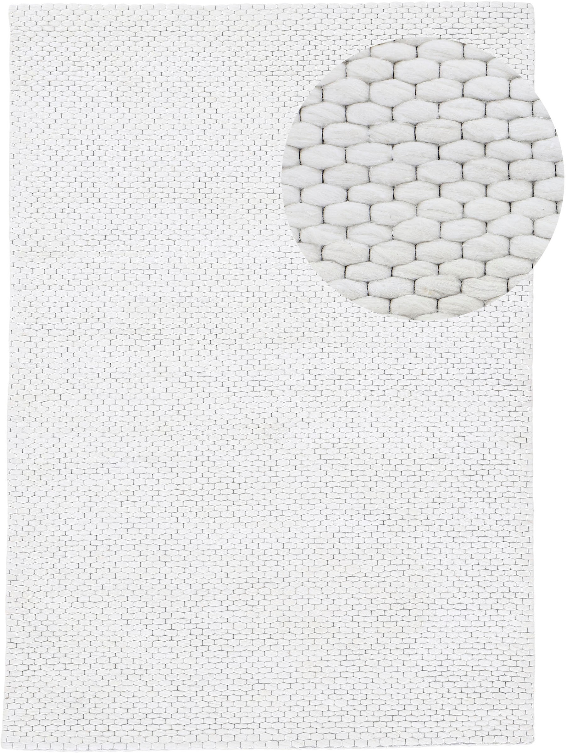 carpetfine Wollteppich "Sina, auch als Läufer" rechteckig 14 mm Höhe Handweb Teppich, reine Wolle, meliert, handgewebt, weich & kuschelig
