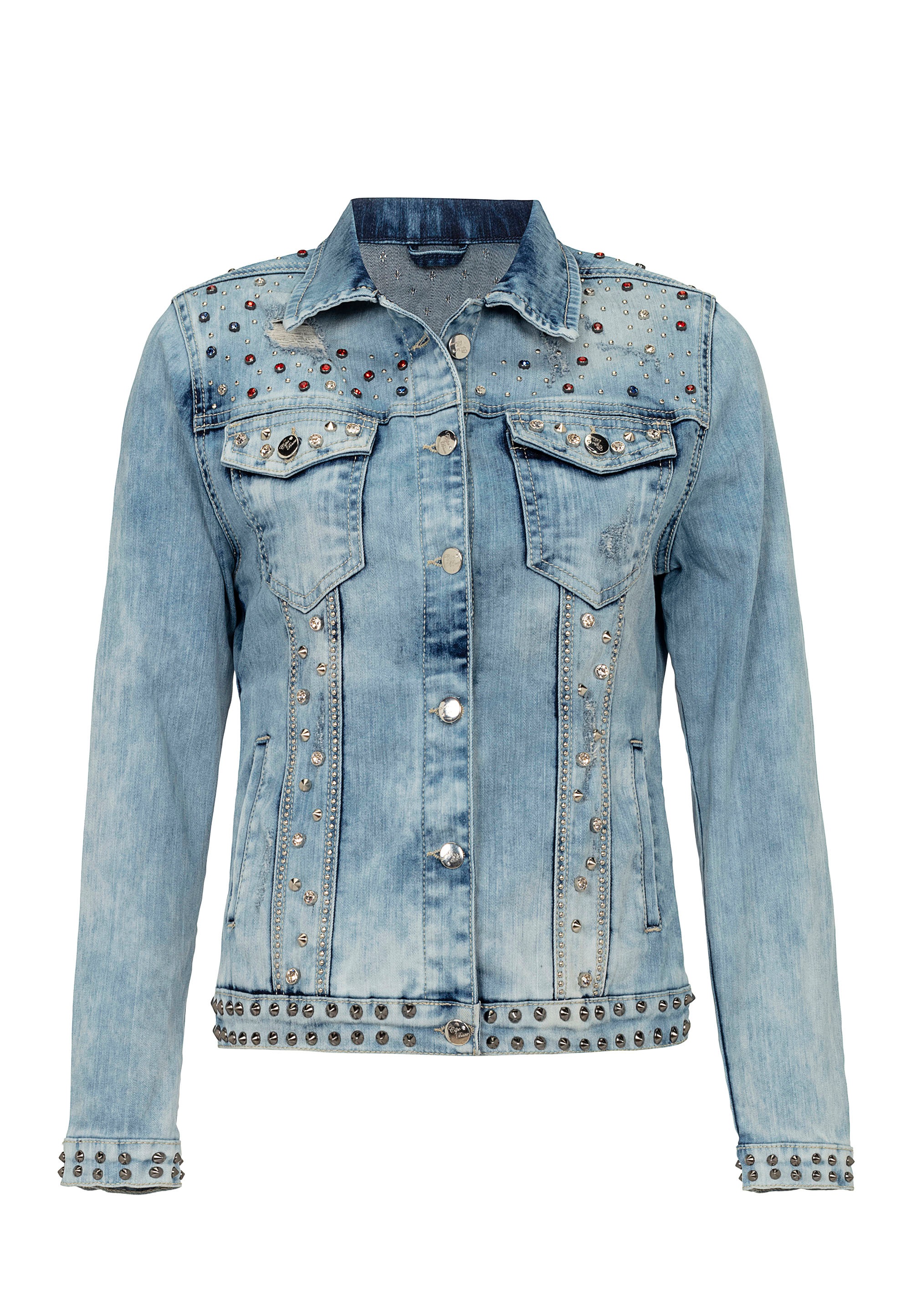 Cipo & Baxx Jeansjacke, mit auffälligen Applikationen