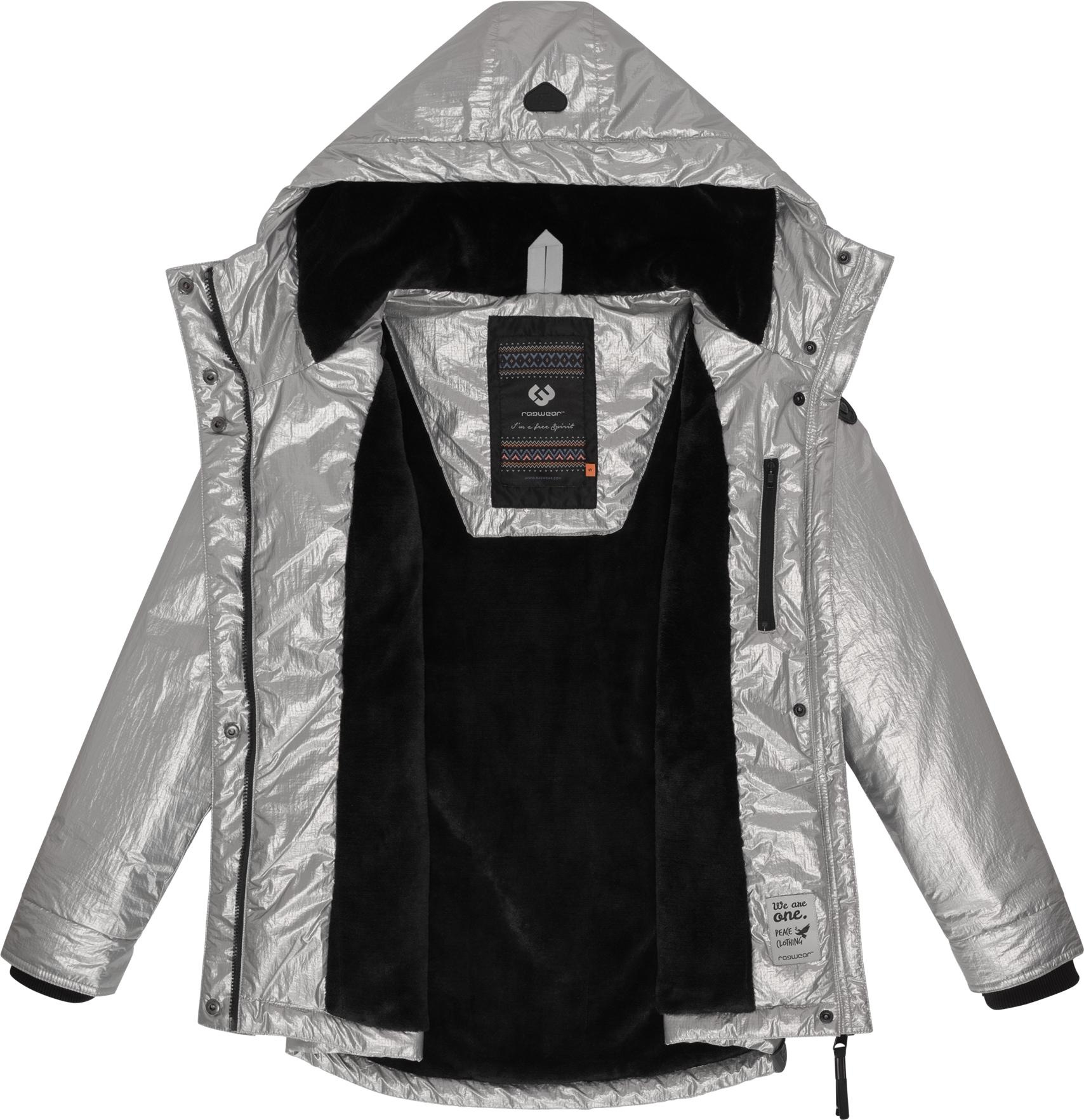 Ragwear Winterjacke »Monadde Bling«, mit Kapuze, Glänzende warme Jacke mit Kapuze