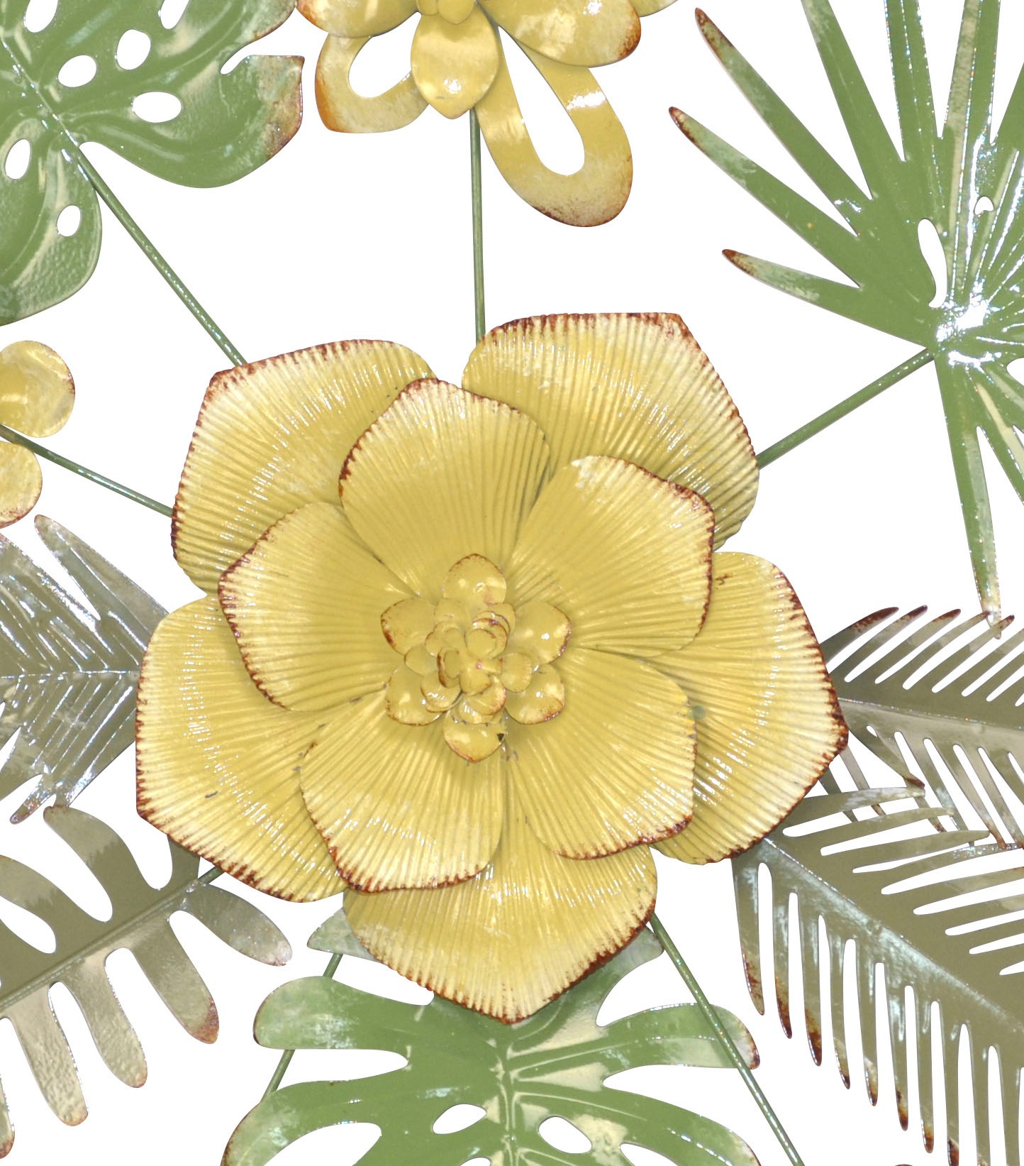 HOFMANN LIVING AND MORE Wanddekoobjekt "Wanddekoration" Florale Metalldeko günstig online kaufen