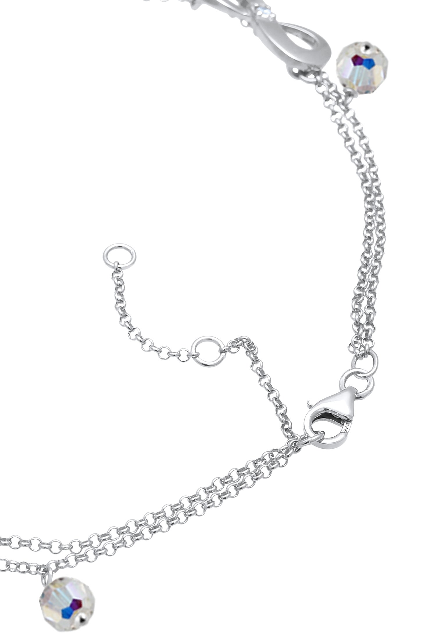 Nenalina Fußkette »Infinity Kristalle Zirkonia 925 Silber«