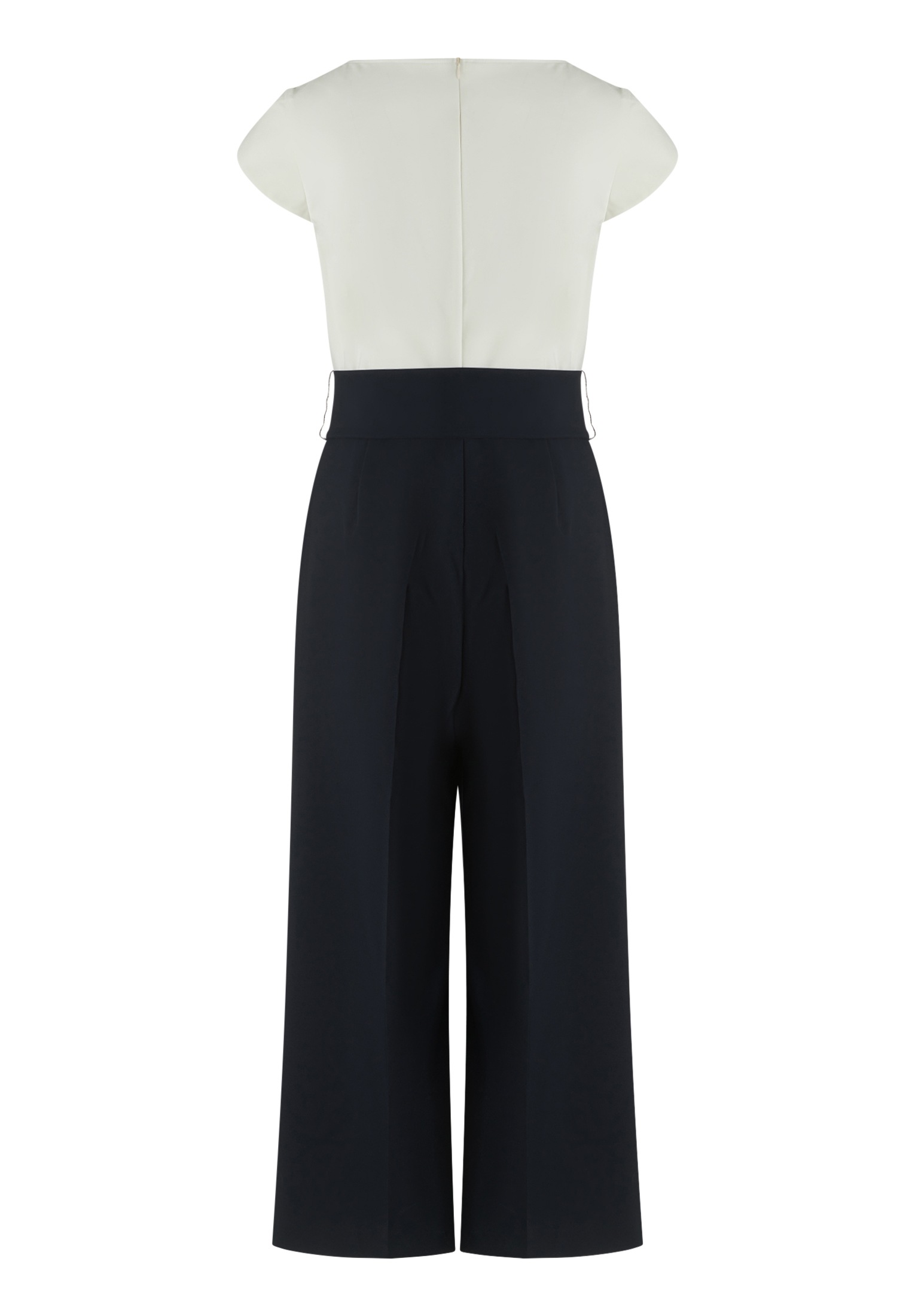 Overall BETTY BARCLAY "Damen mit Eingrifftaschen", Damen, Gr. 42, Normalgrößen, patch dunkelblau, cream, Obermaterial: 86% Polyester, 14% Elasthan, figurumspielend, Rundhals, Overalls Overall 2