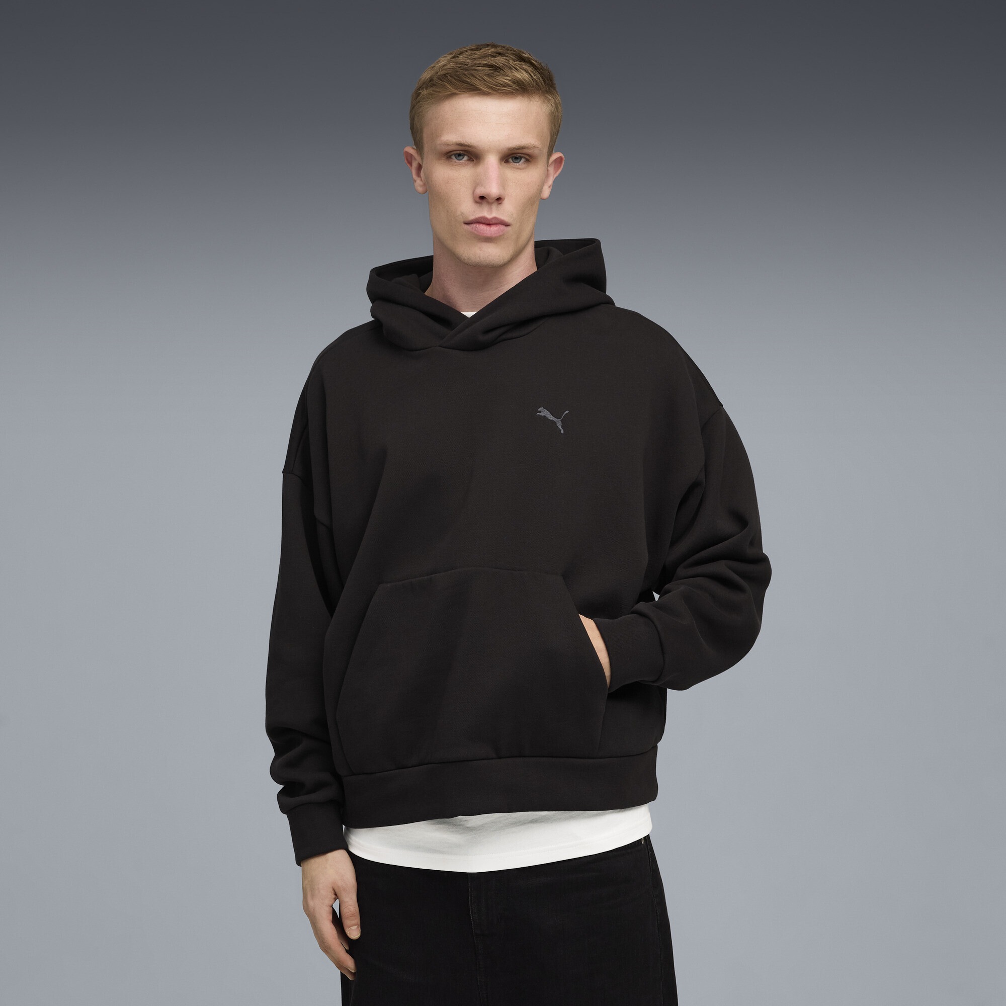 PUMA Hoodie "Wardrobe Essentials Boxy Fleece Hoodie Herren" günstig online kaufen