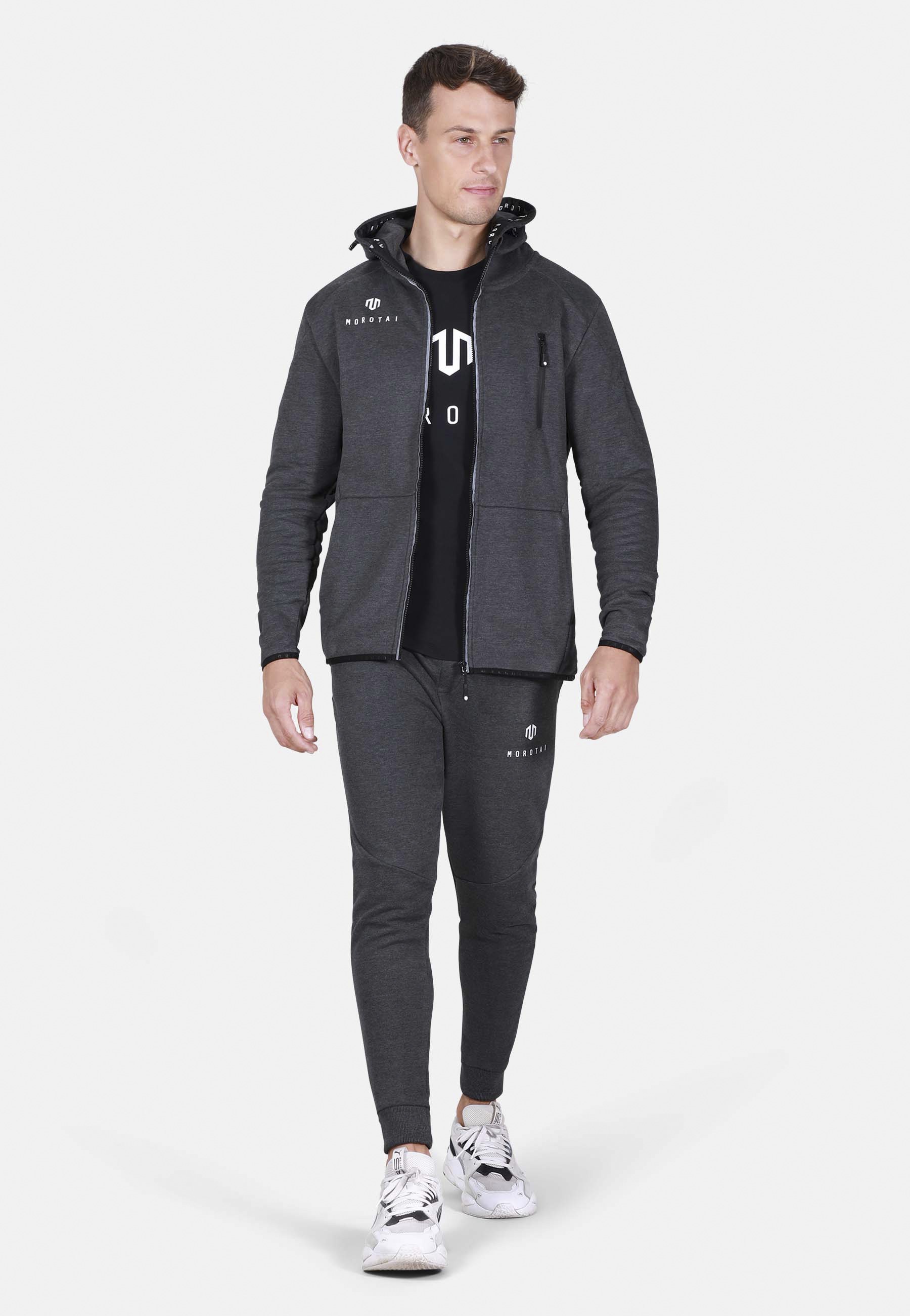 MOROTAI Allwetterjacke »MOROTAI Herren Morotai Neo Zip Sweatjacket« 1 Stk. tlg. mit Kapuze