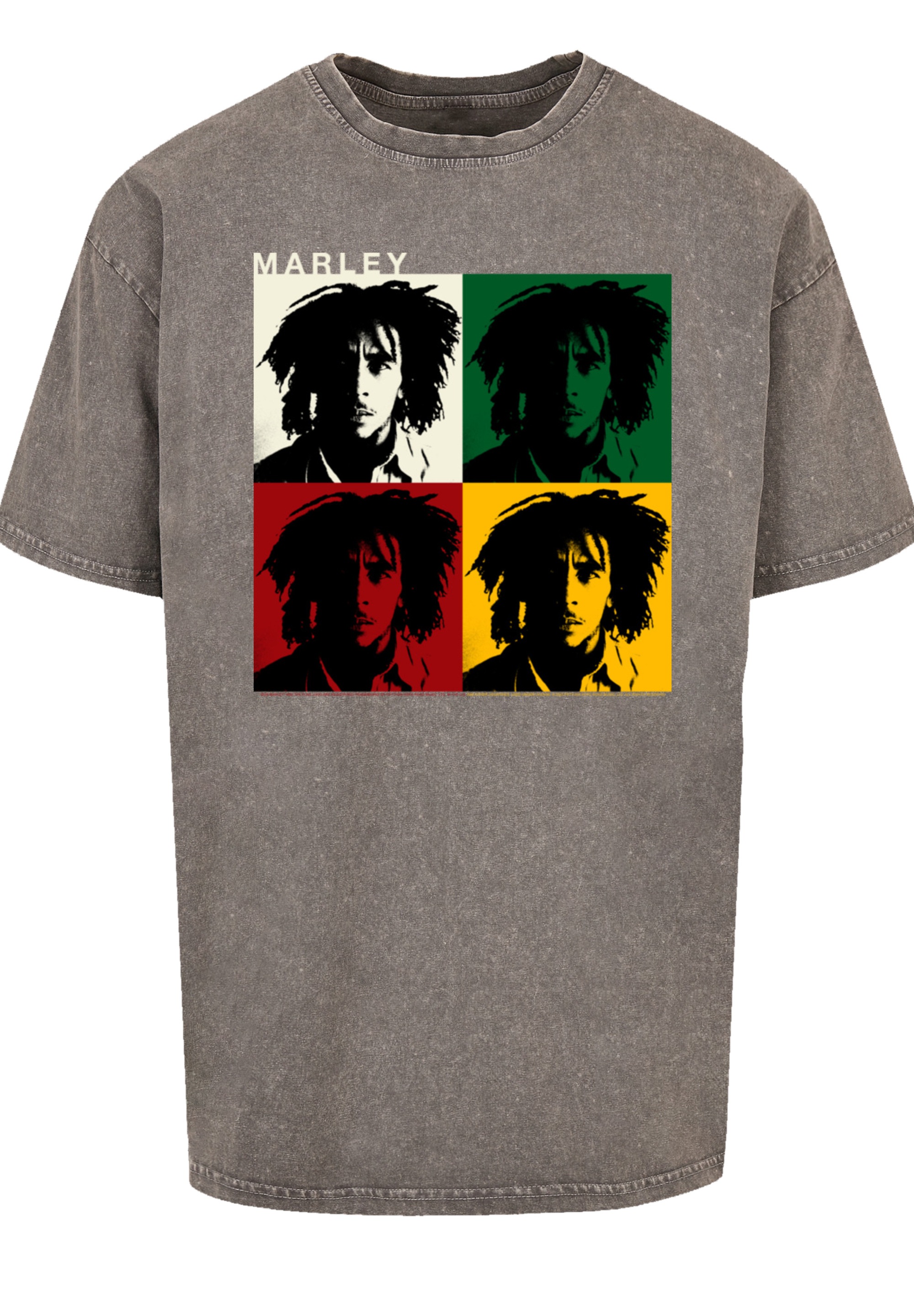 F4NT4STIC T-Shirt »Bob Marley Colour Blocks Two Sleeves Reggae Music«, Premium Qualität