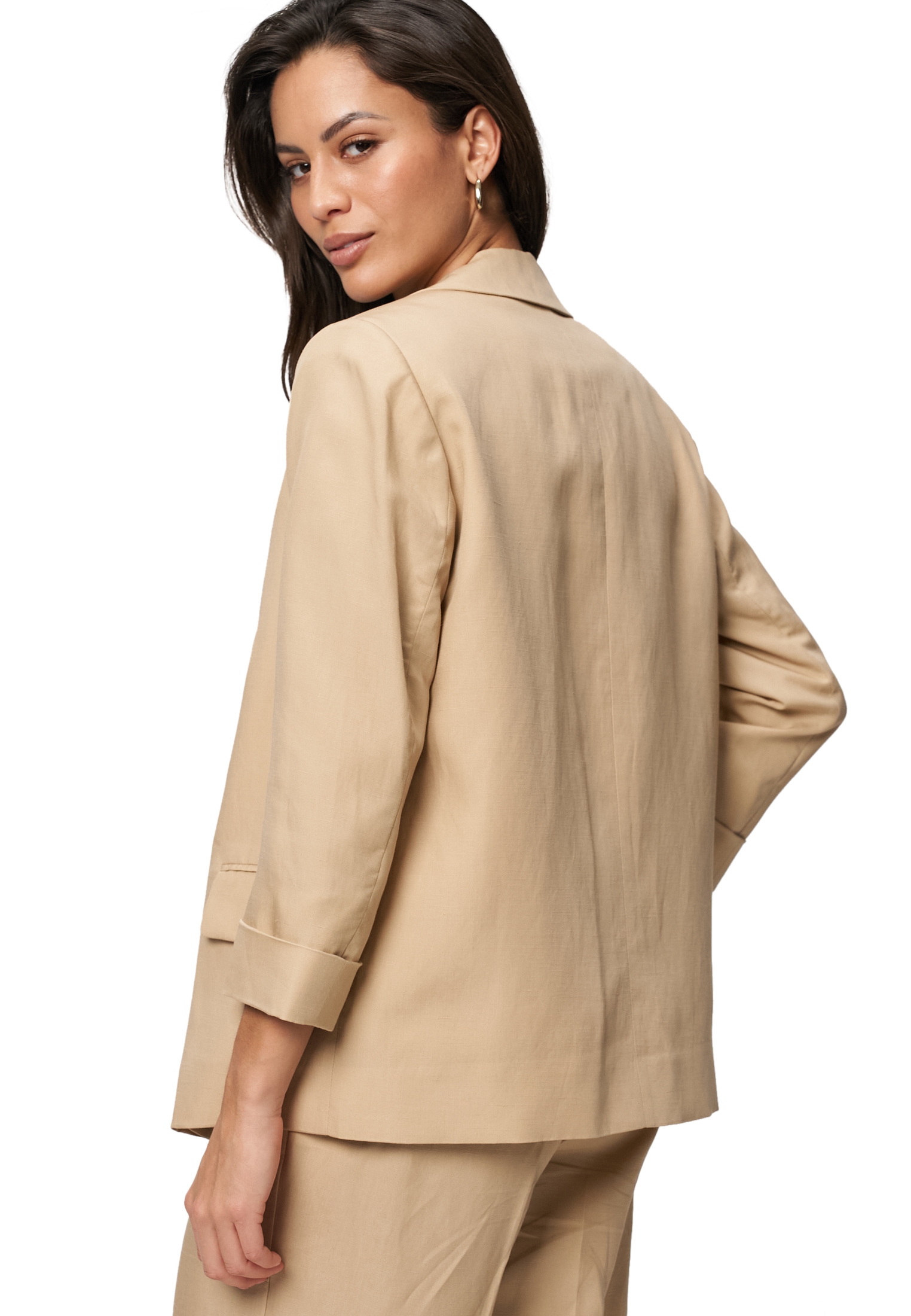 Zero Jackenblazer »zero Leinenblazer mit Taschenklappen«, Plain/ohne Details