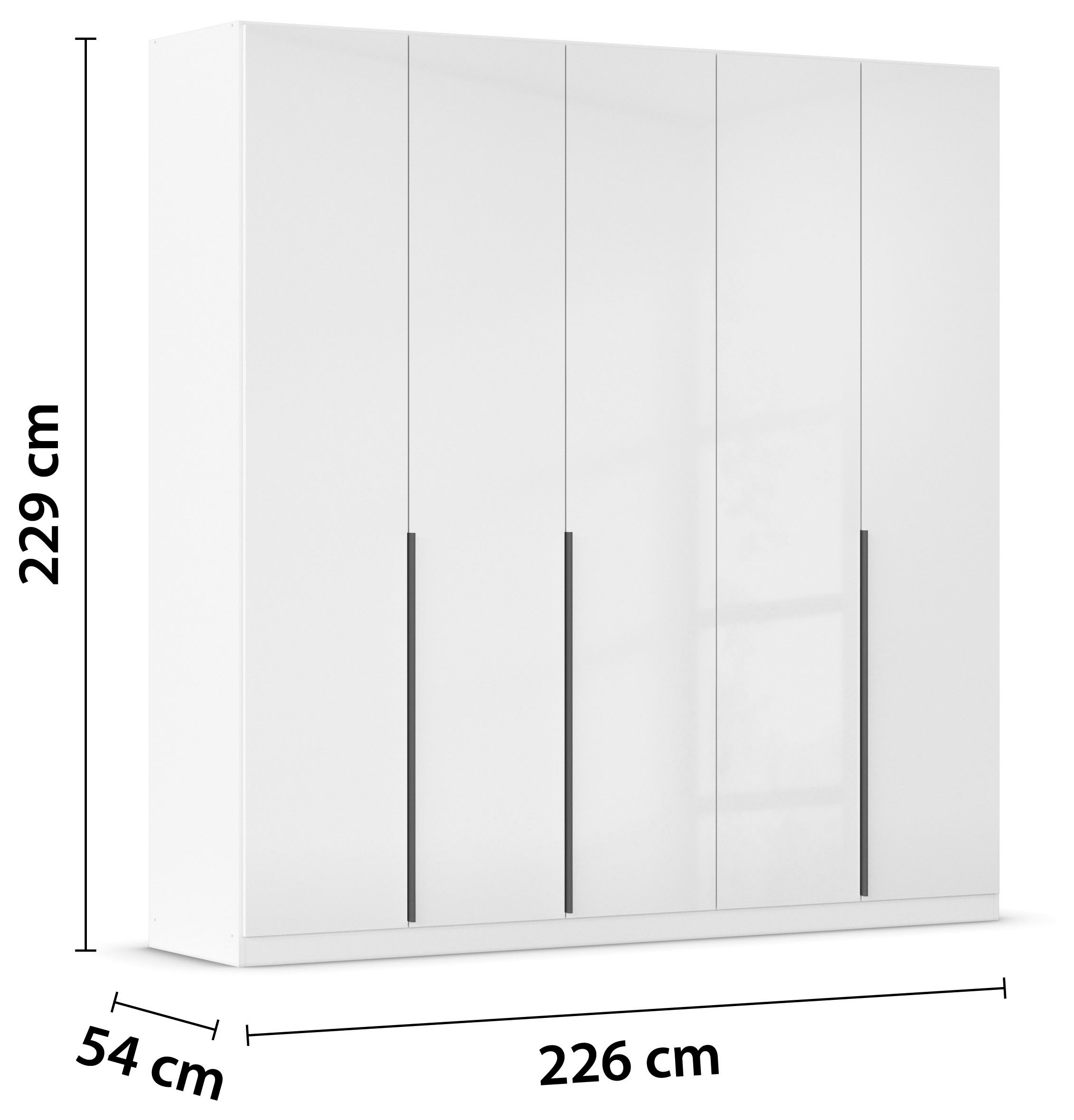 rauch Drehtürenschrank »Kleiderschrank Schrank Garderobe AGORDO TOPSELLER Schlafzimmer«, (in zwei Griff-Farben mit Dekor- oder Hochglanzfront), durchdachte Innenausstattung, in 6 Breiten und 2 Höhen MADE IN GERMANY