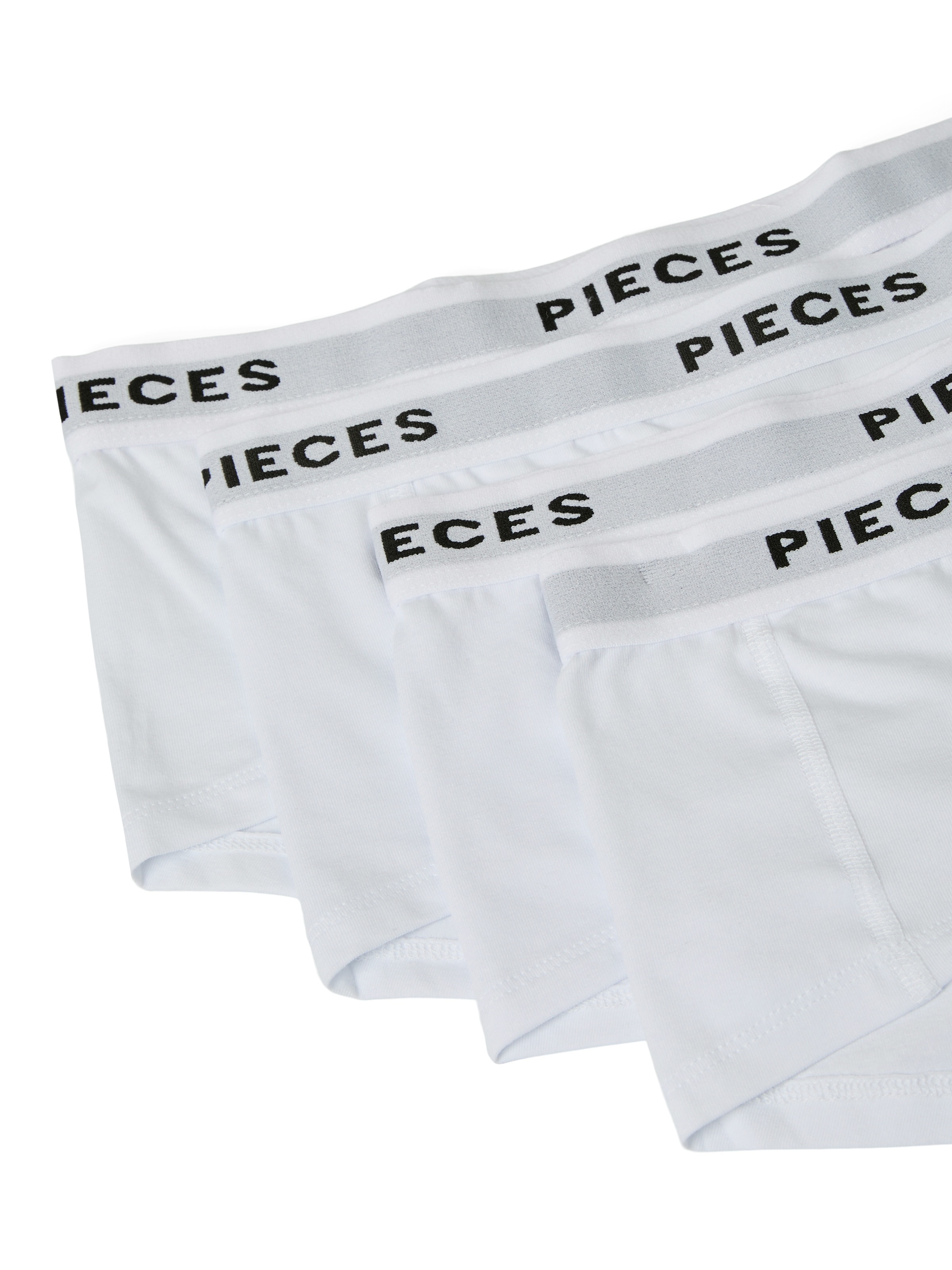 pieces Hipster »PCLOGO LADY 4 PACK SOLID NOOS BC« Packung, 4er-Pack, 4 Stk. Baumwollmischung