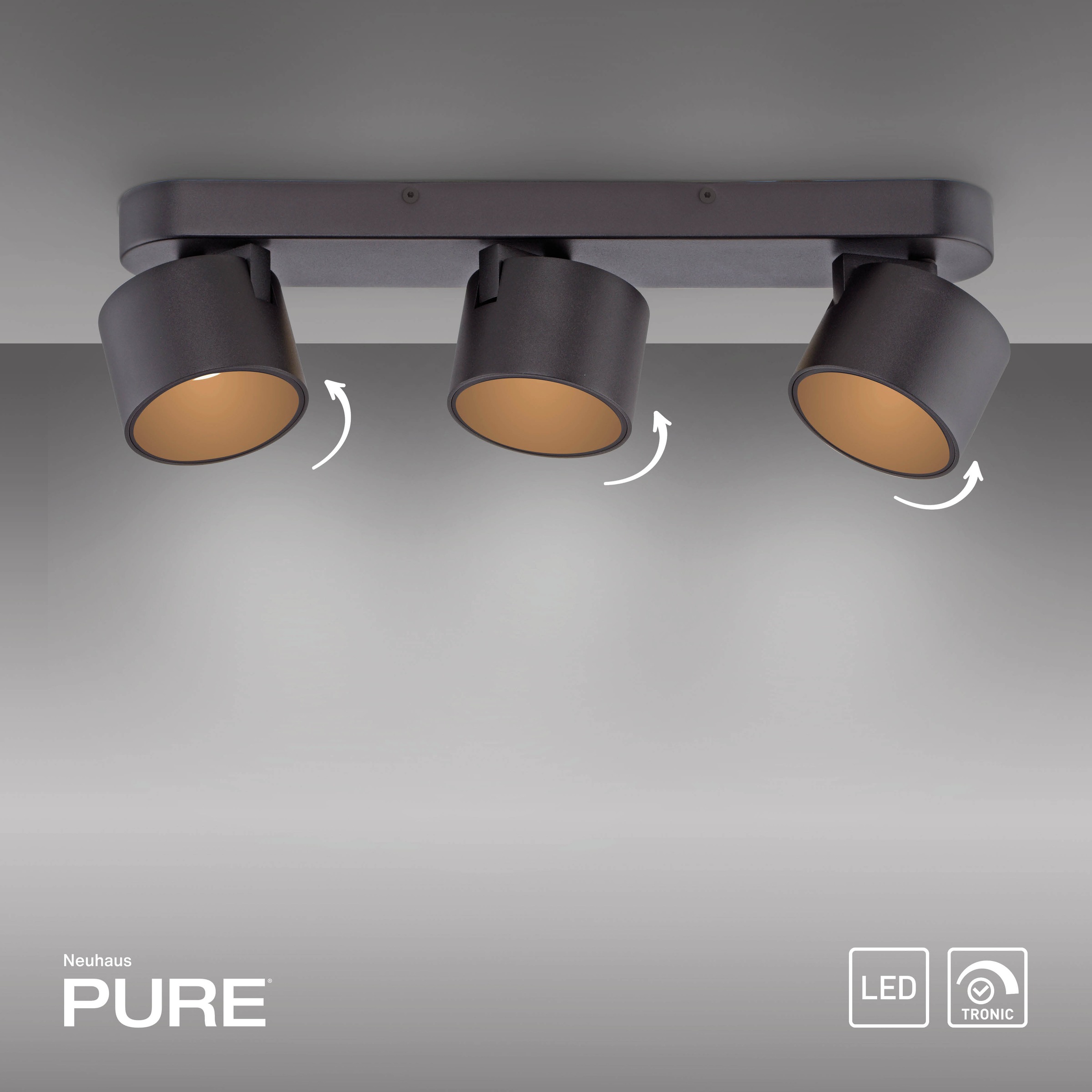 Neuhaus PURE LED Deckenleuchte »PURE Cup« LED-Board 1 Stk. Warmweiß Dimmfähig über separaten Tronicdimmer, dreh- & schwenkbar