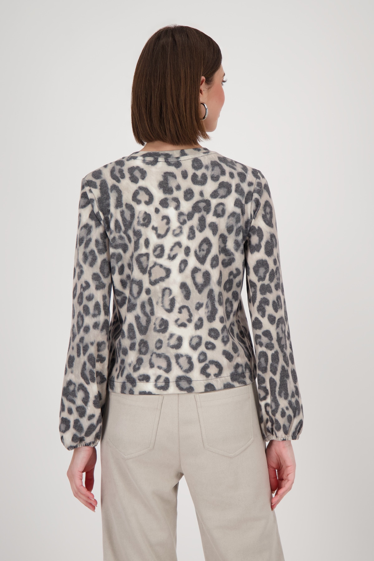 Monari Strickjacke »Jacke Jacke Leo Allover«, Mit Rundhalsausschnitt