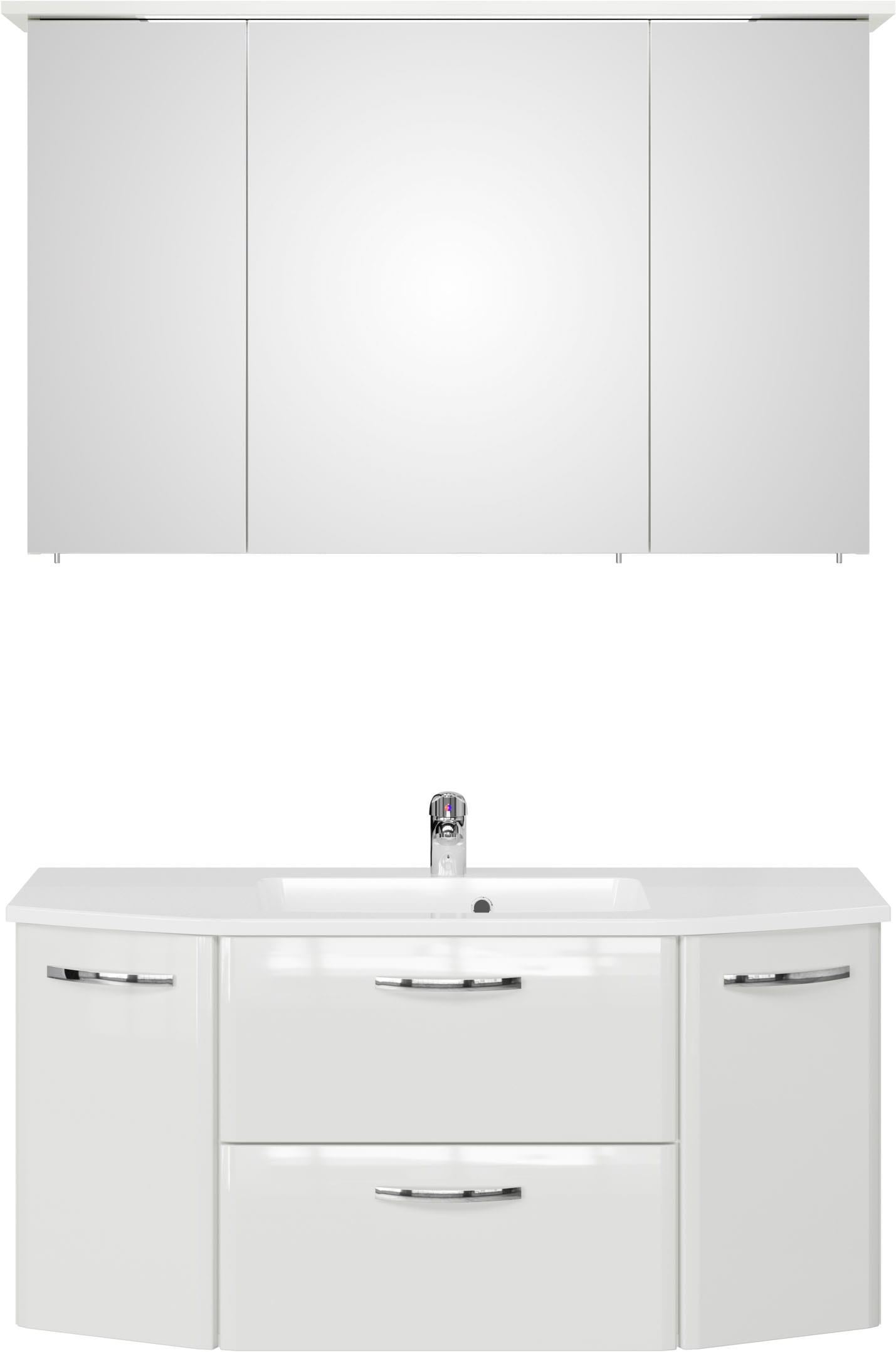 Saphir Badmöbel-Set »Quickset 326, 3-teilig, mit Keramikwaschtisch« 3 Stk. tlg.